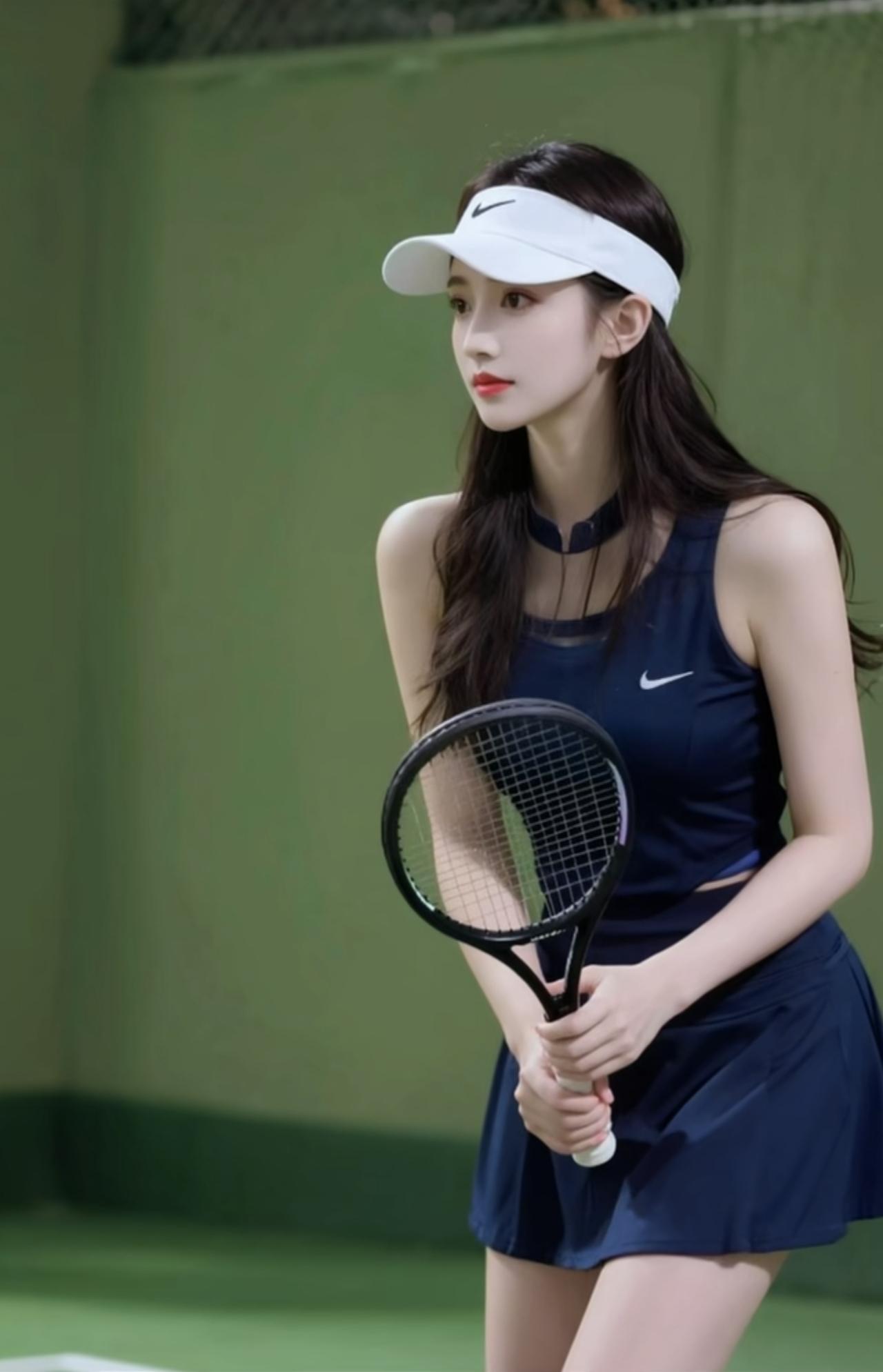 网球少女，运动与时尚的完美结合！