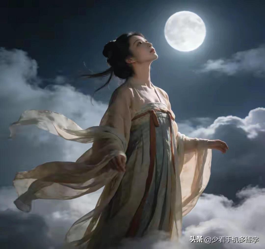 《秋江夜泊》
空江渺渺夜悠悠，
一笛芦花两岸秋。
月照平沙人去后，
遥望婵娟诉情