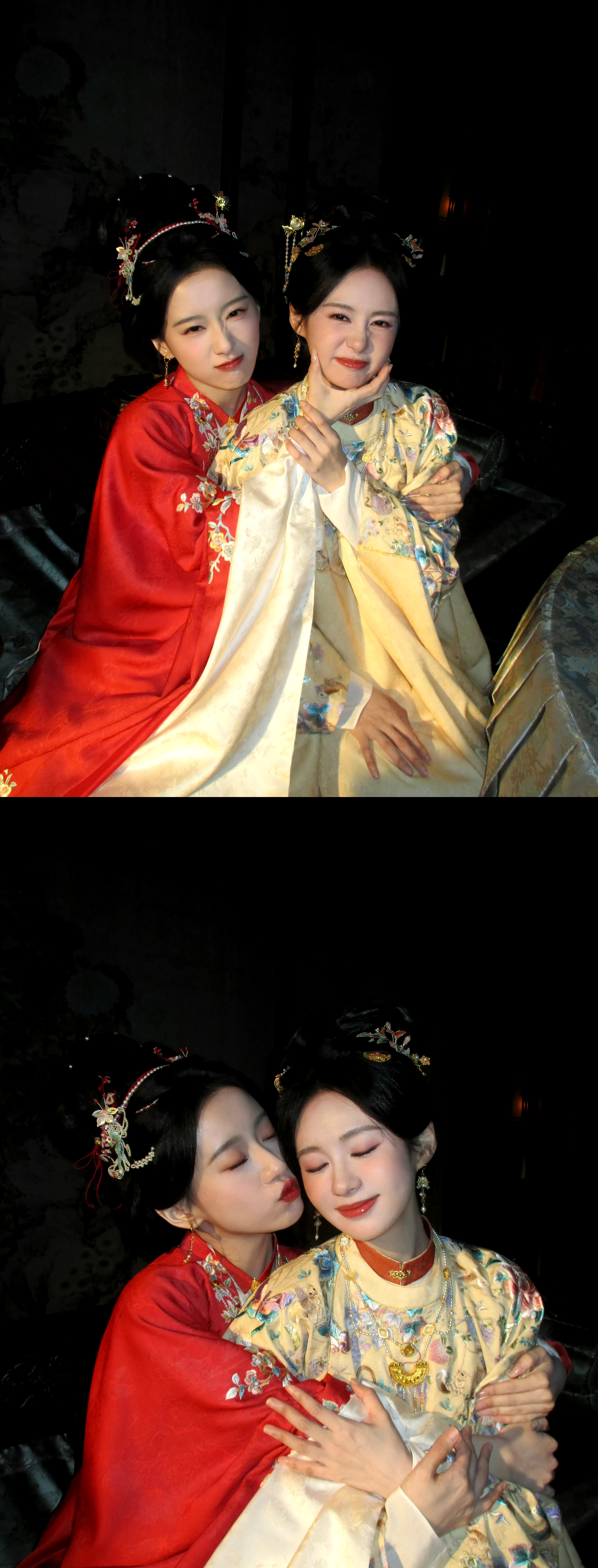 多美合照（92）郑合惠子&包上恩，双美古装合照郑合惠子没有感情全是演技 ​​​