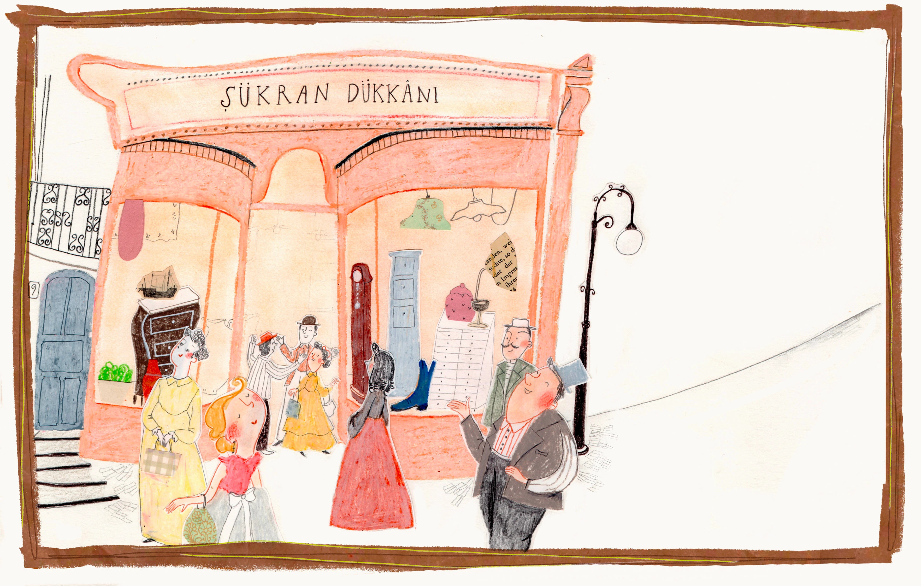还有这本超级无敌美好的绘本<şükran dükkanı>插画同样出自Ru