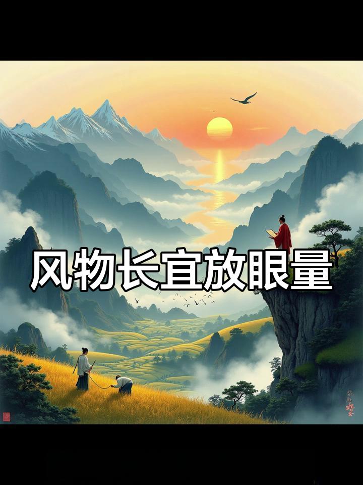 梅花欢喜漫天雪，风物长宜放眼量。莫道昆明池水浅，观鱼胜过富春江。

天有云谲波诡