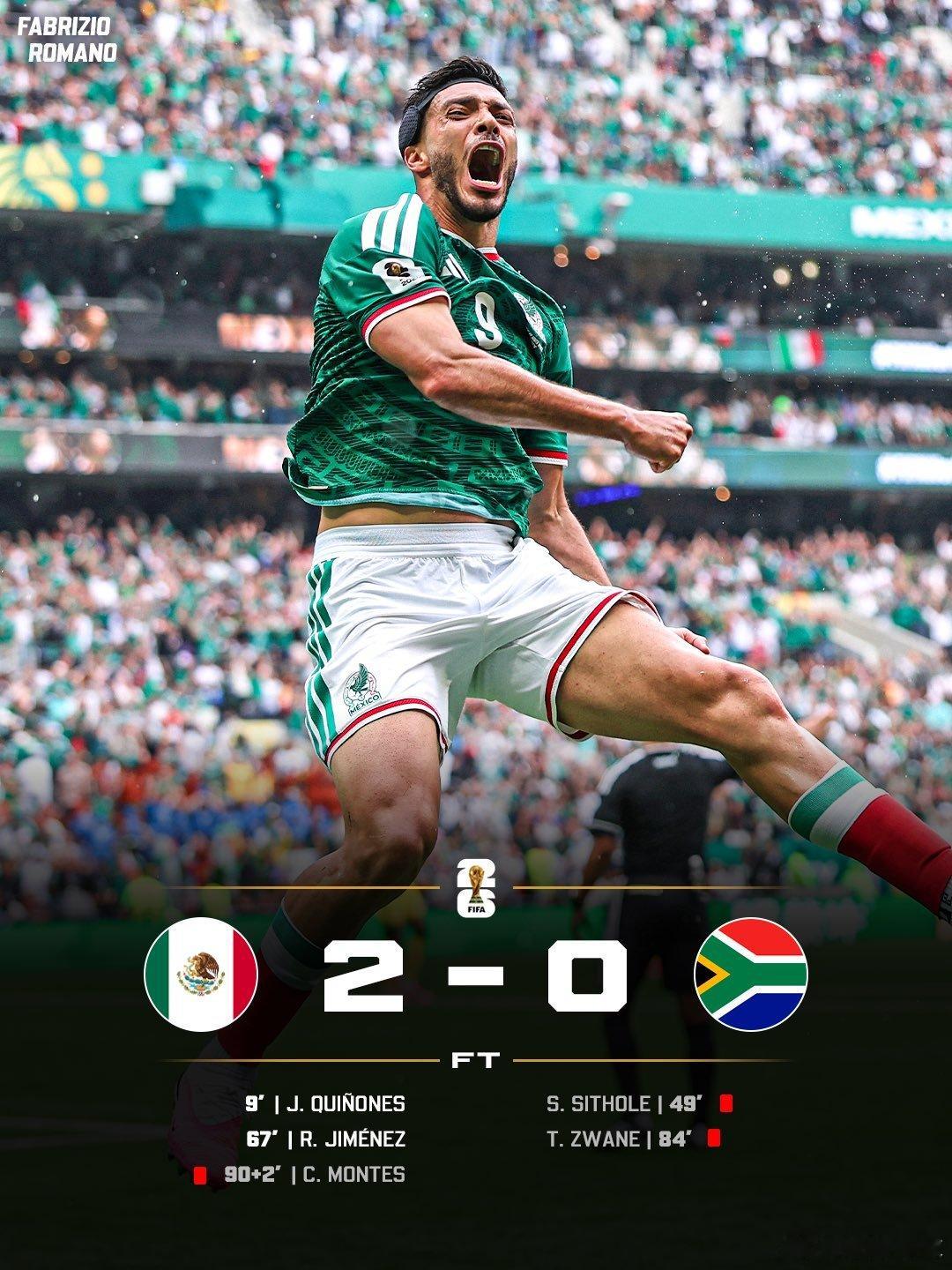 墨西哥2-0南非，揭幕战就炸了。三张红牌，一项纪录。西索尔49分钟禁区外放倒古铁