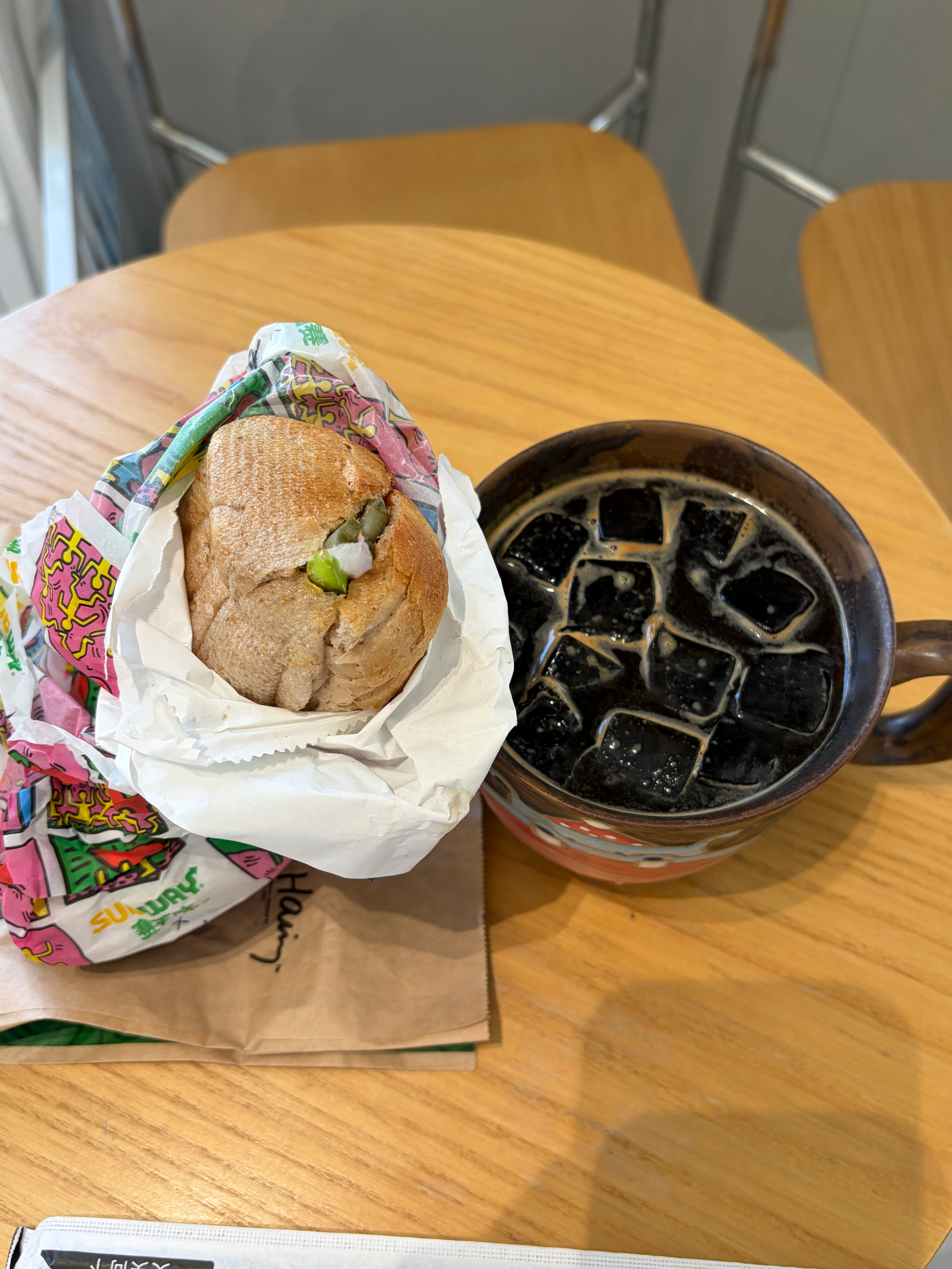 午餐：冰美式➕赛百味早上吃了辛拉面现在一点都不饿