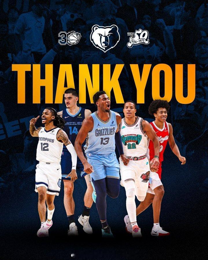 Thank you, Grizz Nation 〽️雷霆vs灰熊孟菲斯灰熊莫兰特