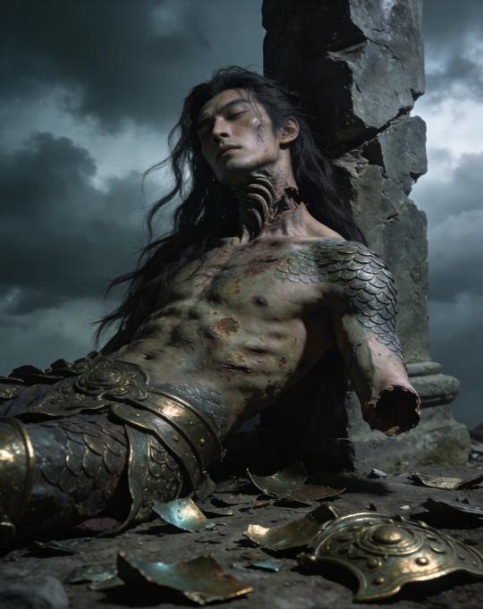 品读《山海经》499——《海内北经》据比之尸

原文：
据比之尸，其为人折颈披发