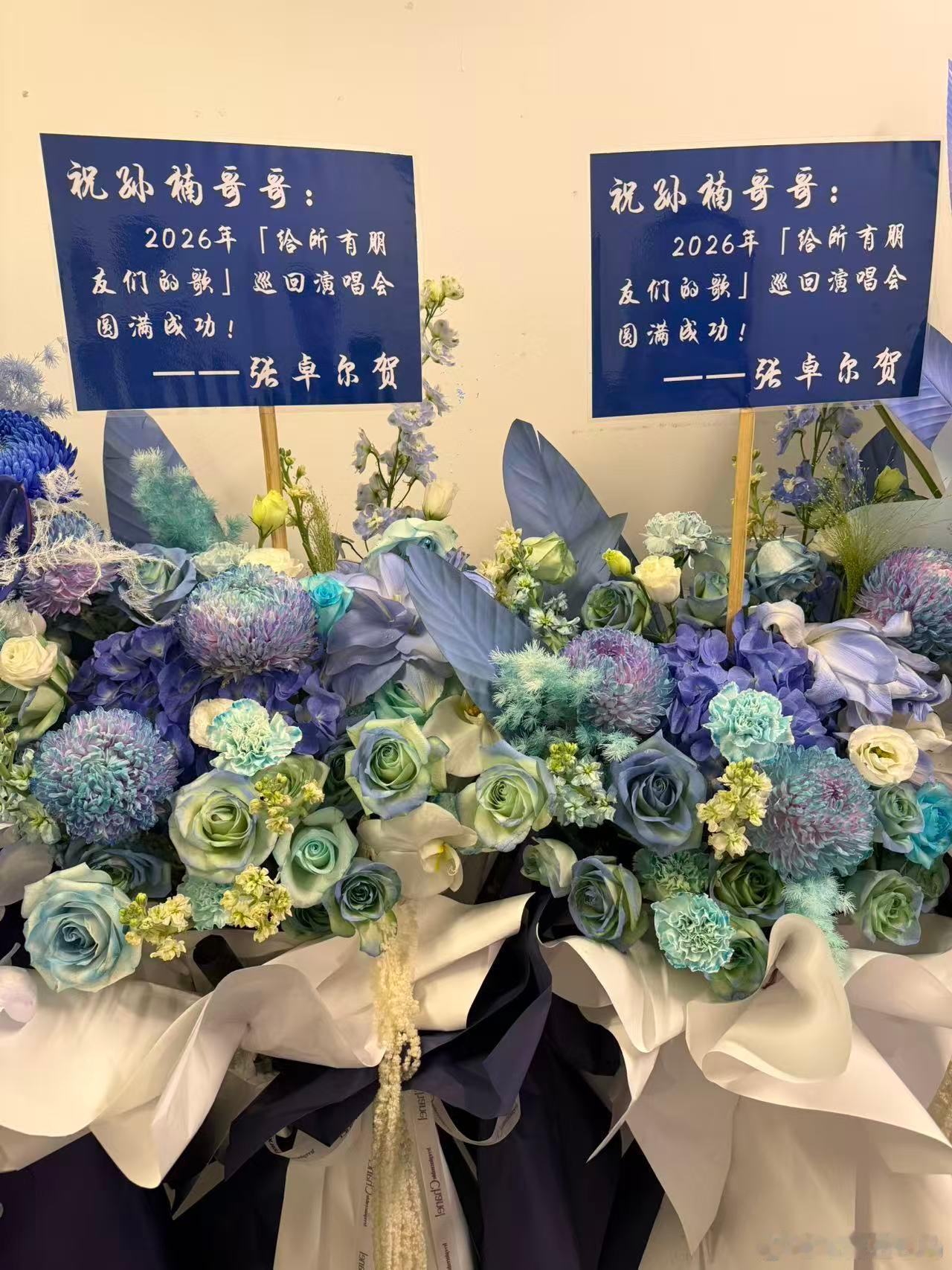 披哥组团给孙楠演唱会送花篮好喜欢披哥这群人的相处模式，组团送花篮支持孙楠演唱会，