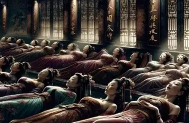 古代皇帝死后，妃子都要被活埋同葬，而出土妃嫔的尸骨，双腿竟然都是分开的。她们究竟
