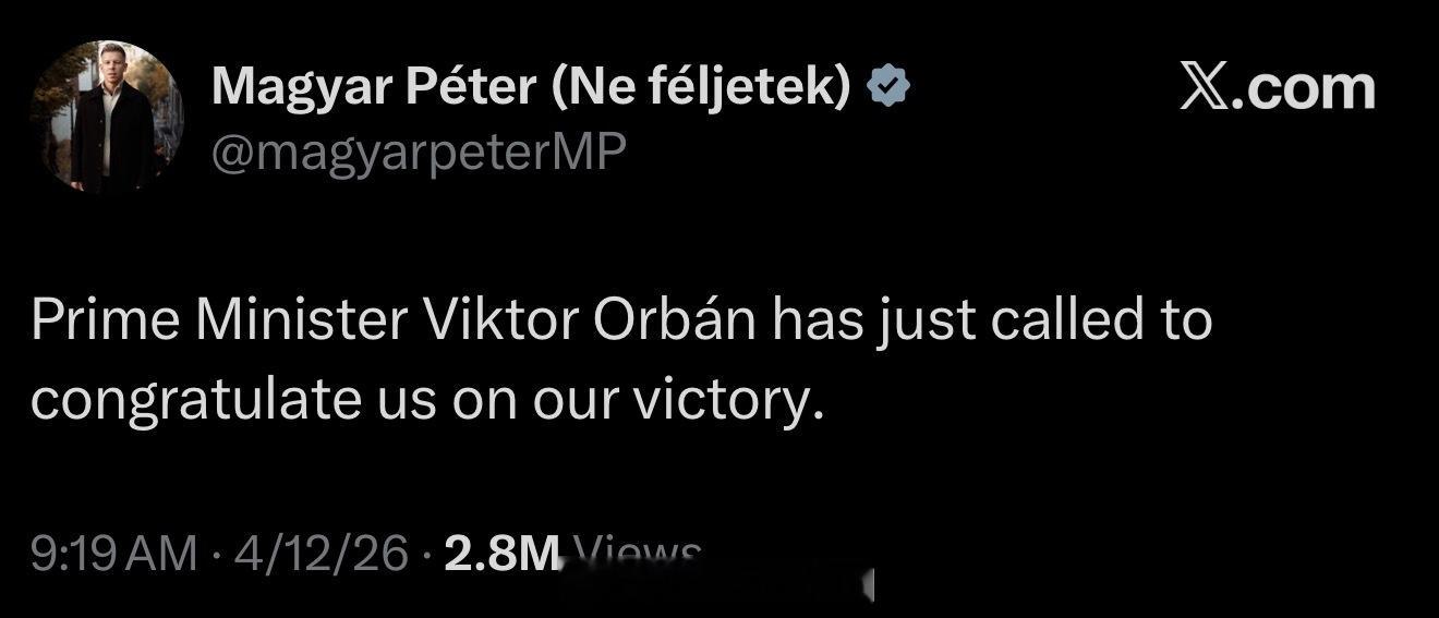 Viktor Orbán（欧尔班）承认败选，结束了长达16年的执政。Péter 