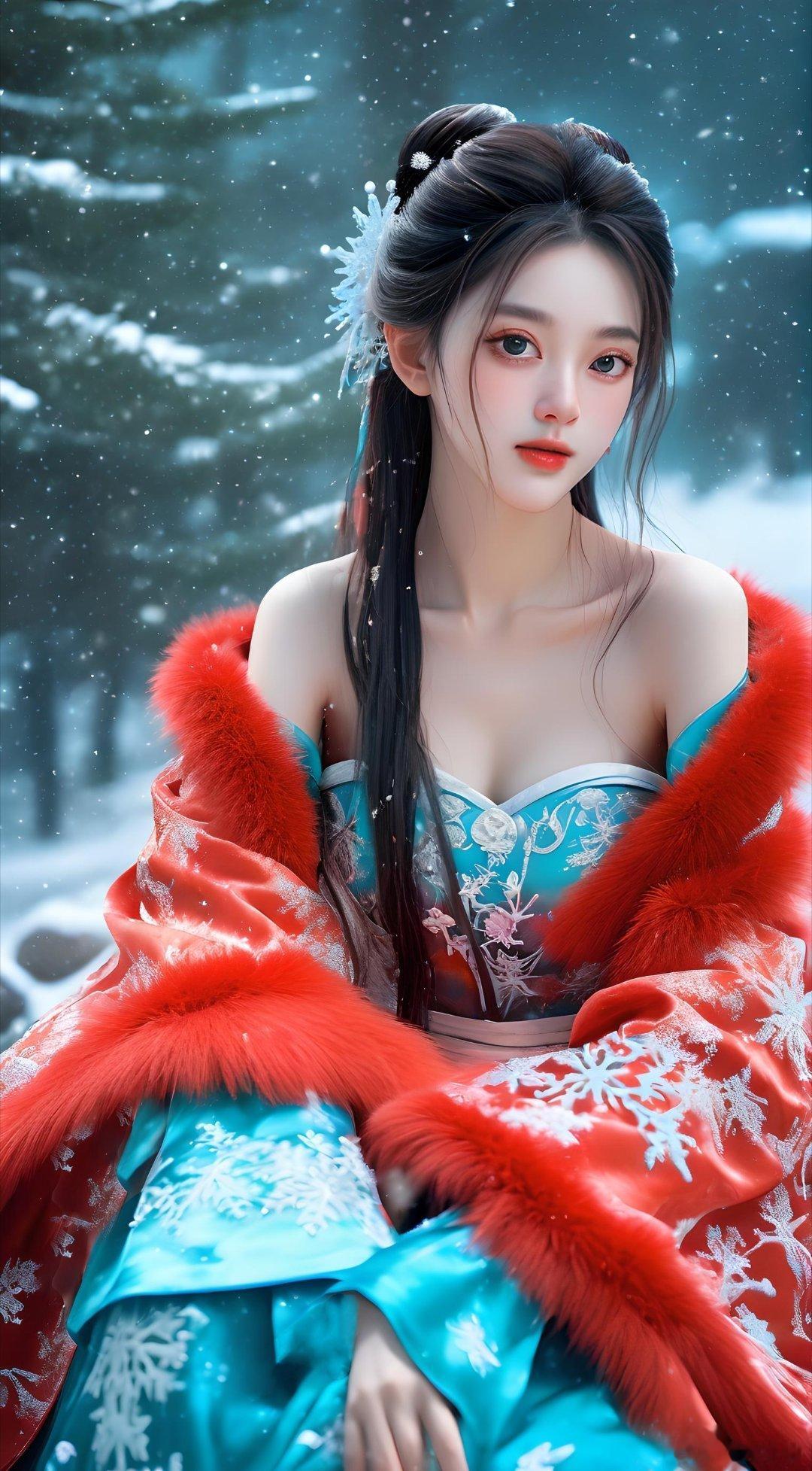 最美不过下雪天，那是仙女的一种浪漫#下雪天的专属浪漫##来个眼神交流吧# ​​​