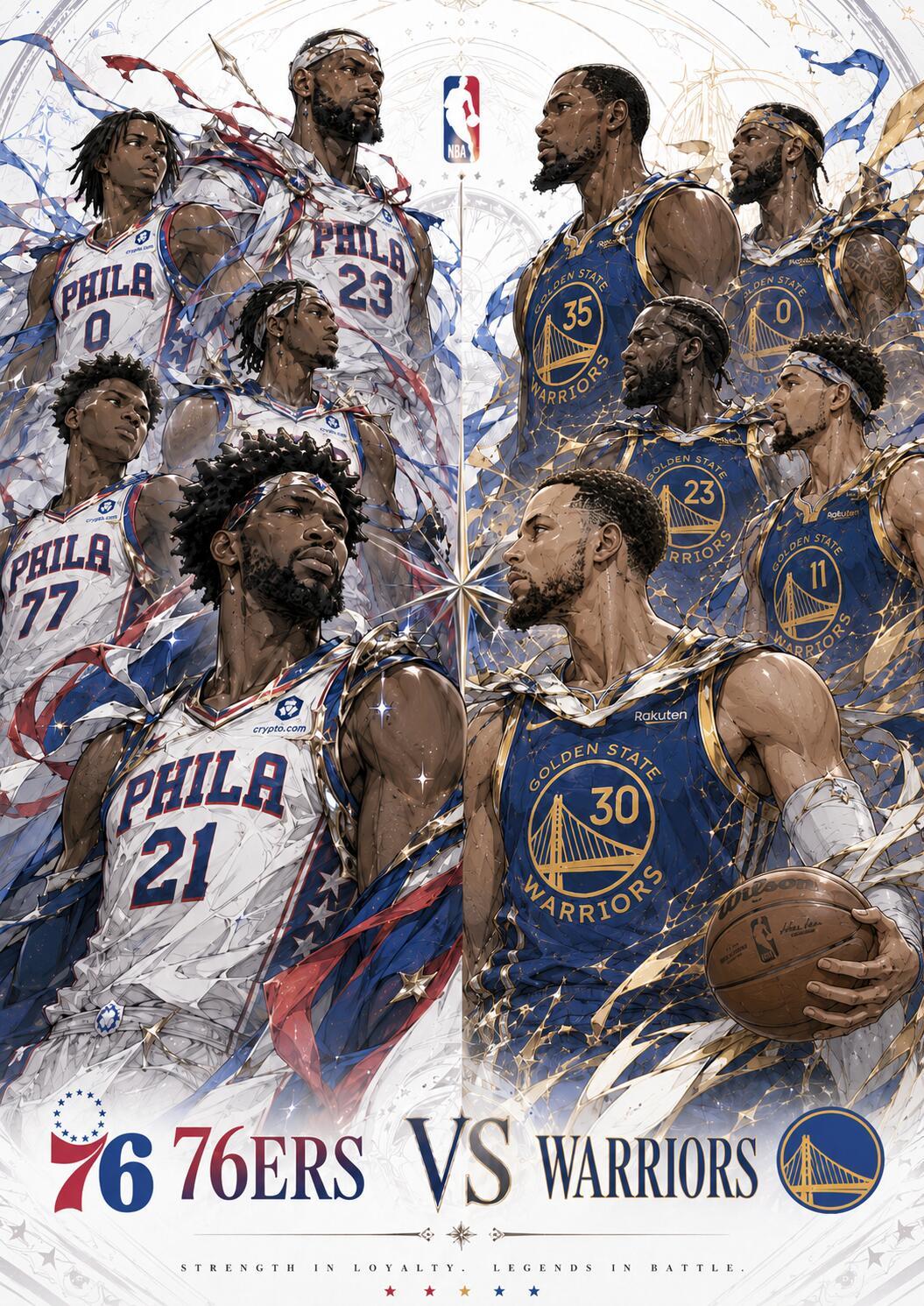这一场要是真能打，收视率会有多夸张？nba费城76人vs勇士