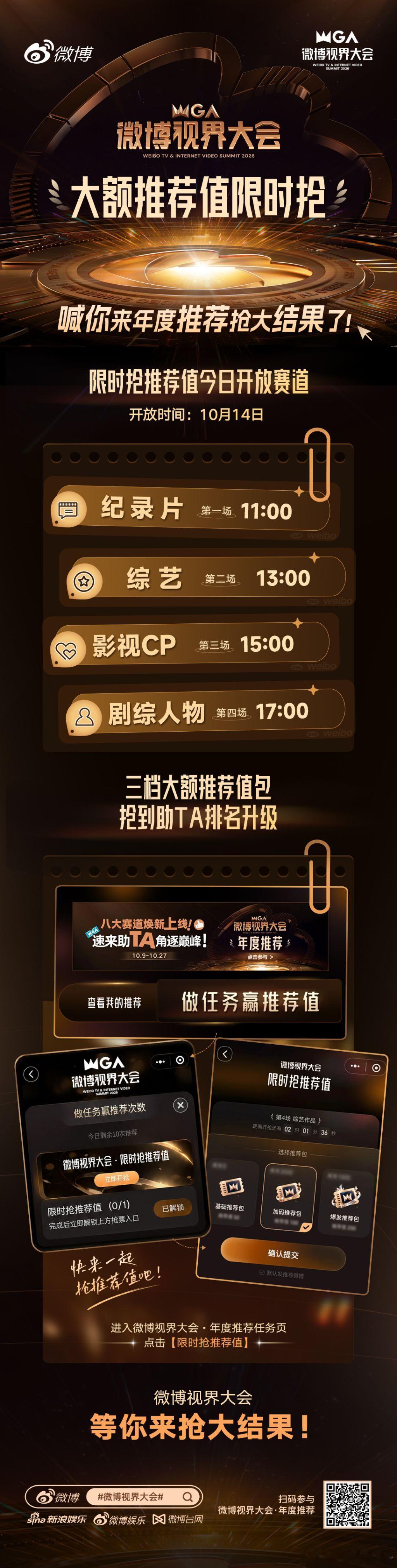 十个勤天[超话]微博视界大会 今天可以来抢推荐值[赢牛奶][赢牛奶]有空的姐妹可