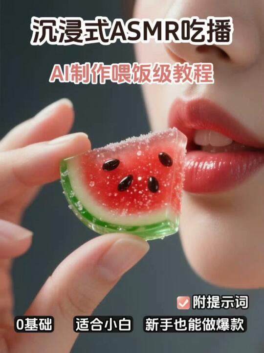 沉浸式AI吃播喂饭级教程快收好！✅附提示词