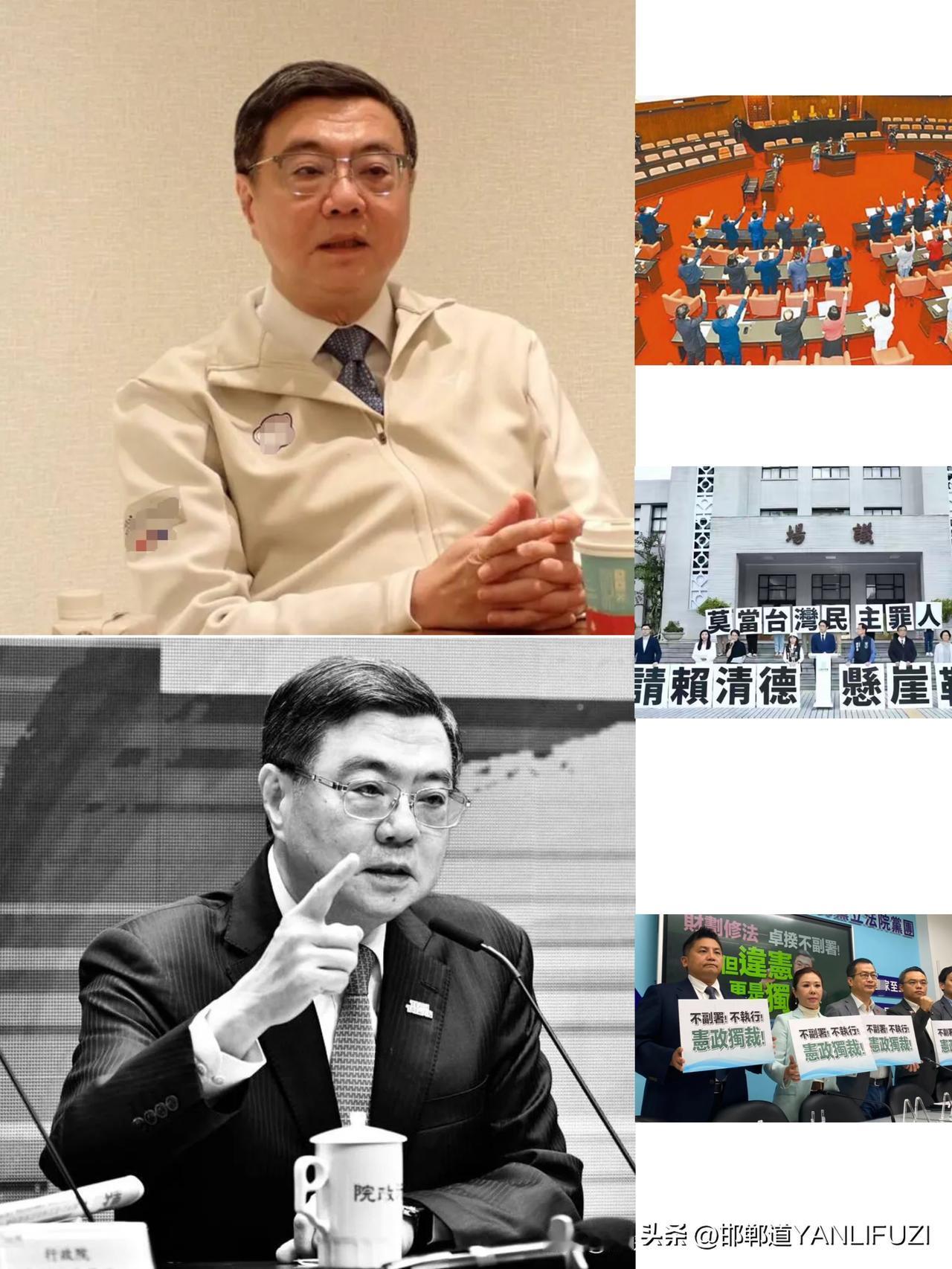 卓荣泰不副署蓝白法案，还叫嚣：我们已忍无可忍了。
12月15日、16日，卓荣泰连