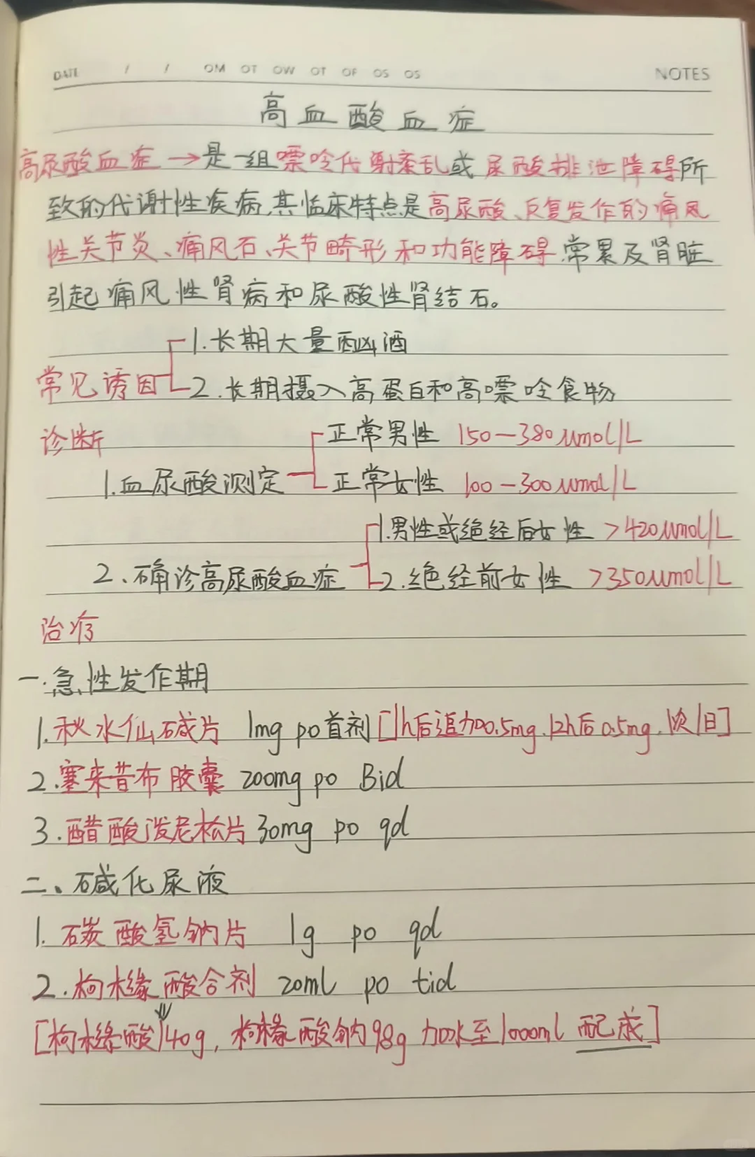 学习笔记分享之高血酸血症