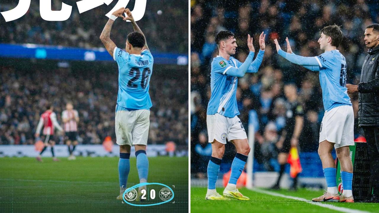 联赛杯：曼城主场2-0击败布伦特福德，顺利晋级四强。
谢尔基远射破门，萨维尼奥建