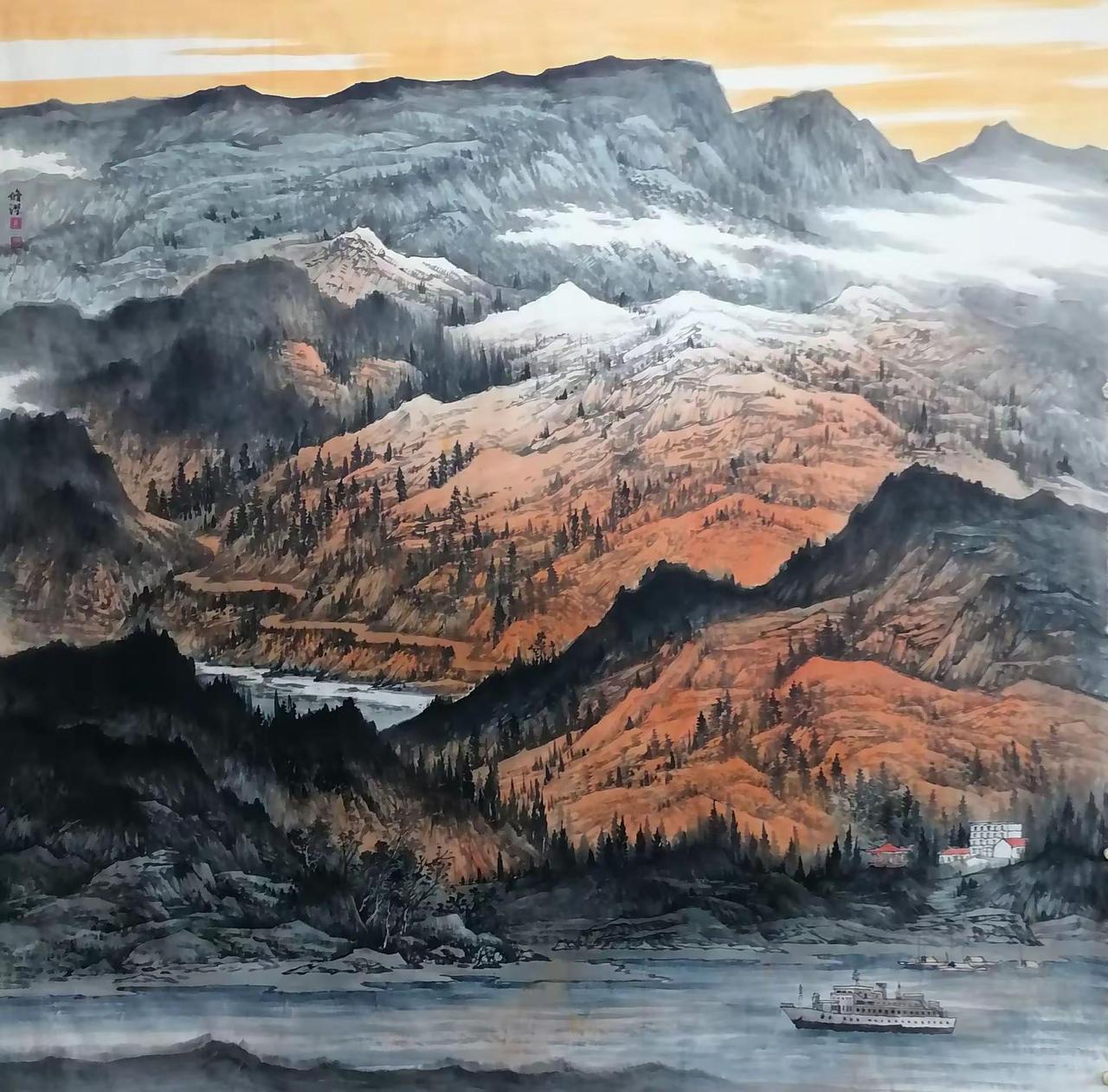 萝北县太平沟林场印象。订制山水书画欣赏 晒出我的绘画作品 美术鉴赏 晒晒你的绘画