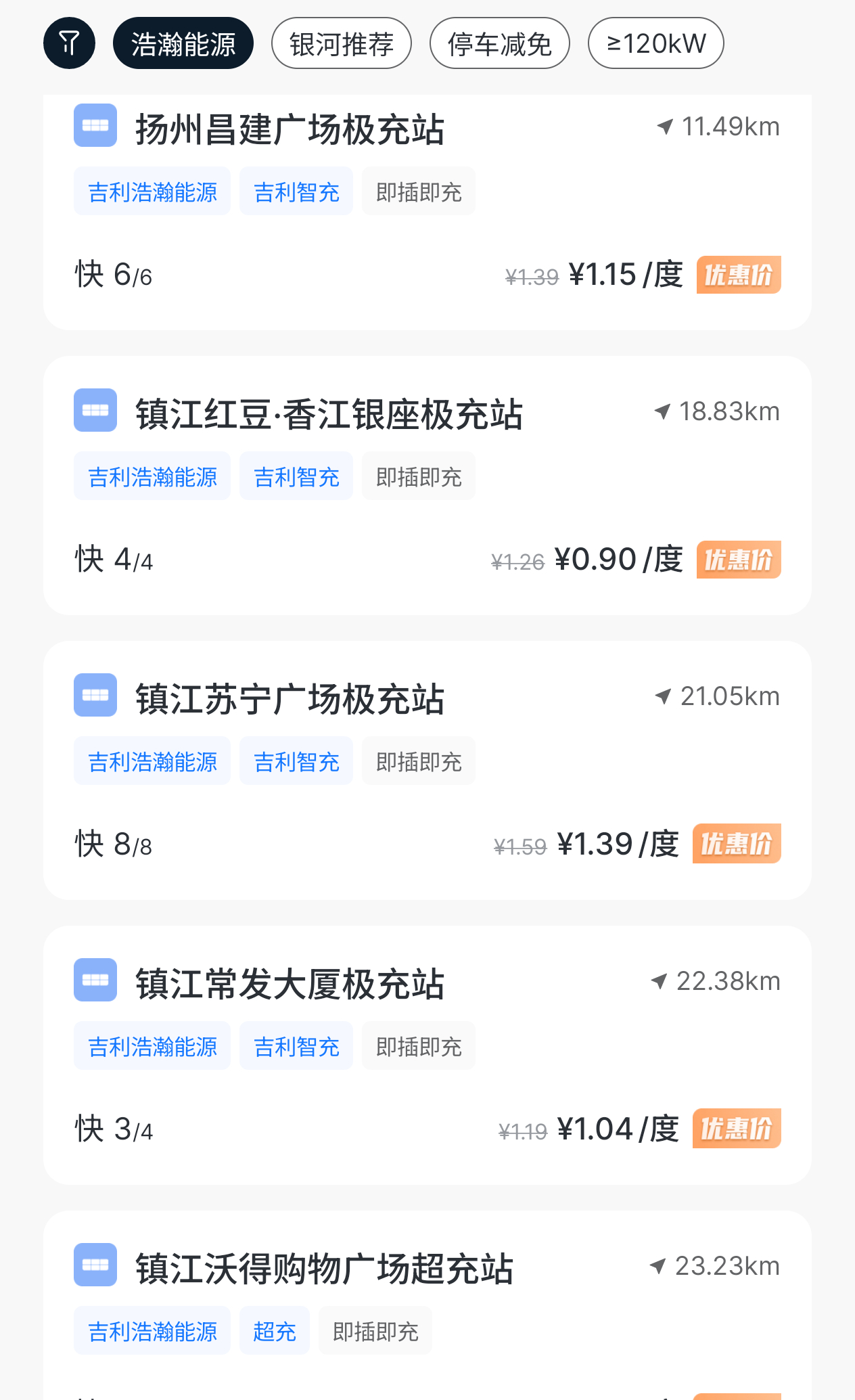 周边的极充站，全部挂上吉利智充的标签了[doge]新能源大牛说 ​​​