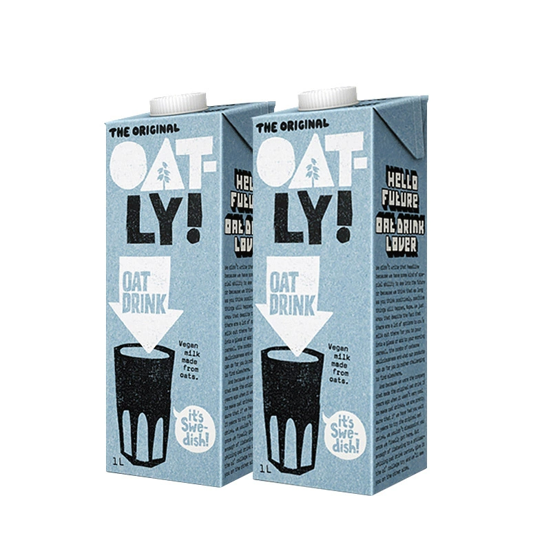 【29.9两大瓶】星巴克用的就是他家的燕麦奶！OATLY燕麦奶1L*2！0蔗糖，