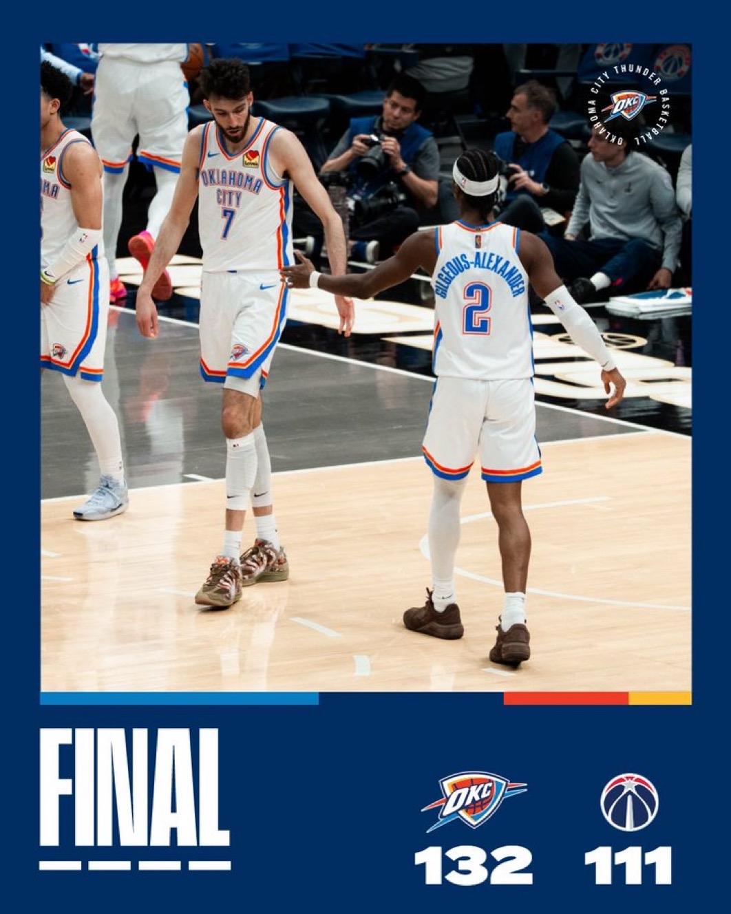 3月22日NBA常规赛战报（10场）：

雷霆132-111奇才
湖人-魔术
