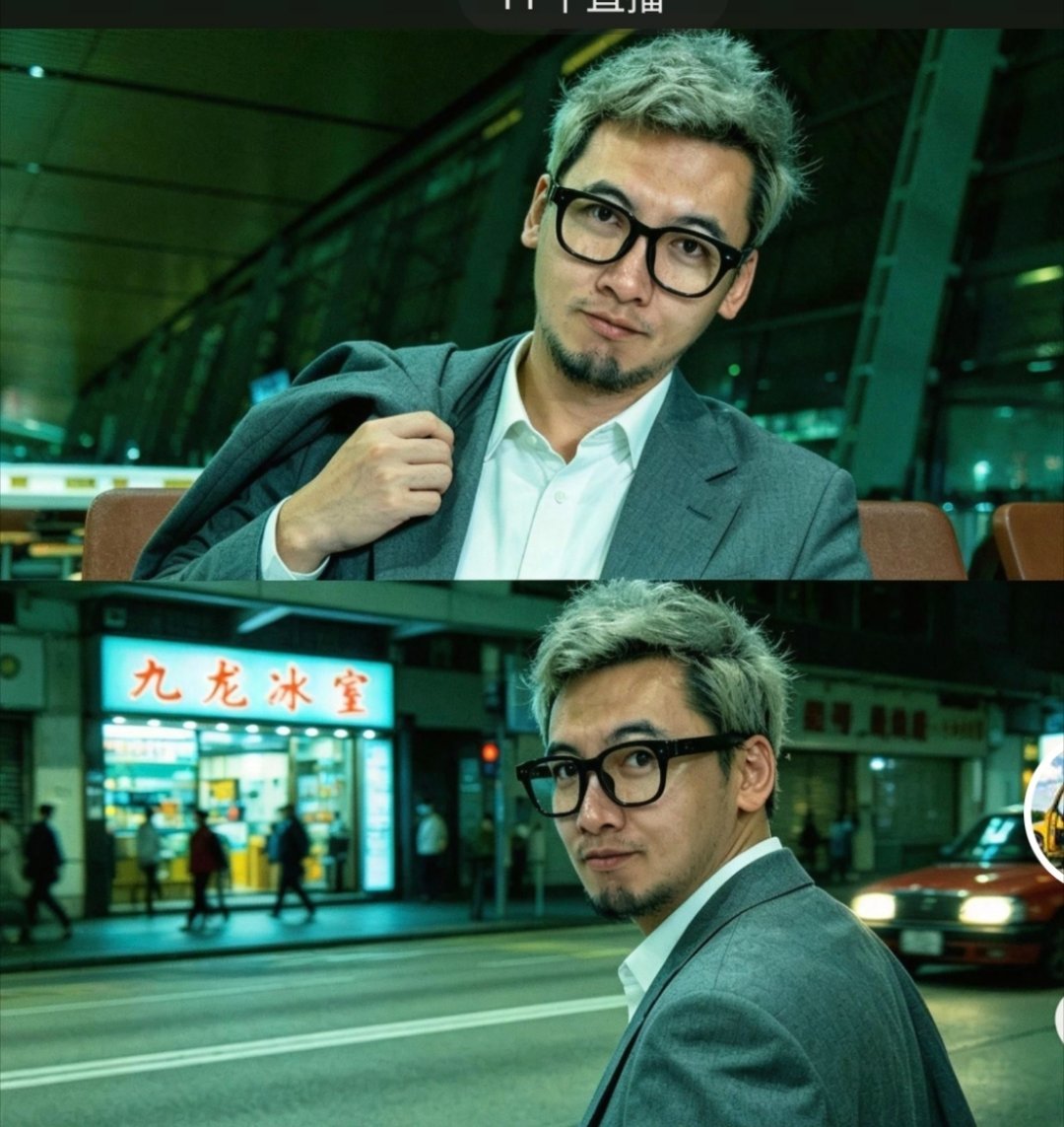 我好像，从来没有穿过成套的西装，让ai帮我试了一下