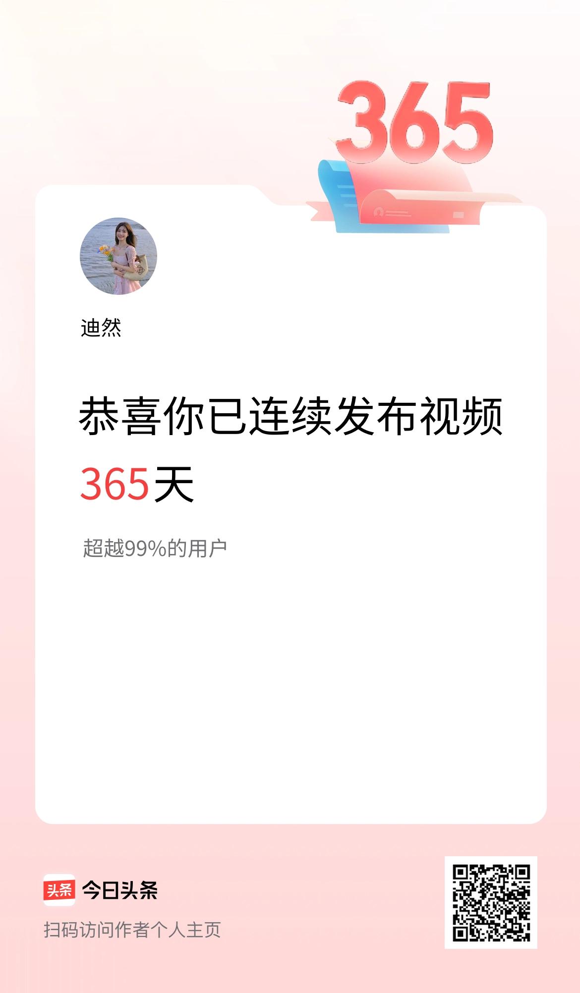 我在头条连续视频投稿365天