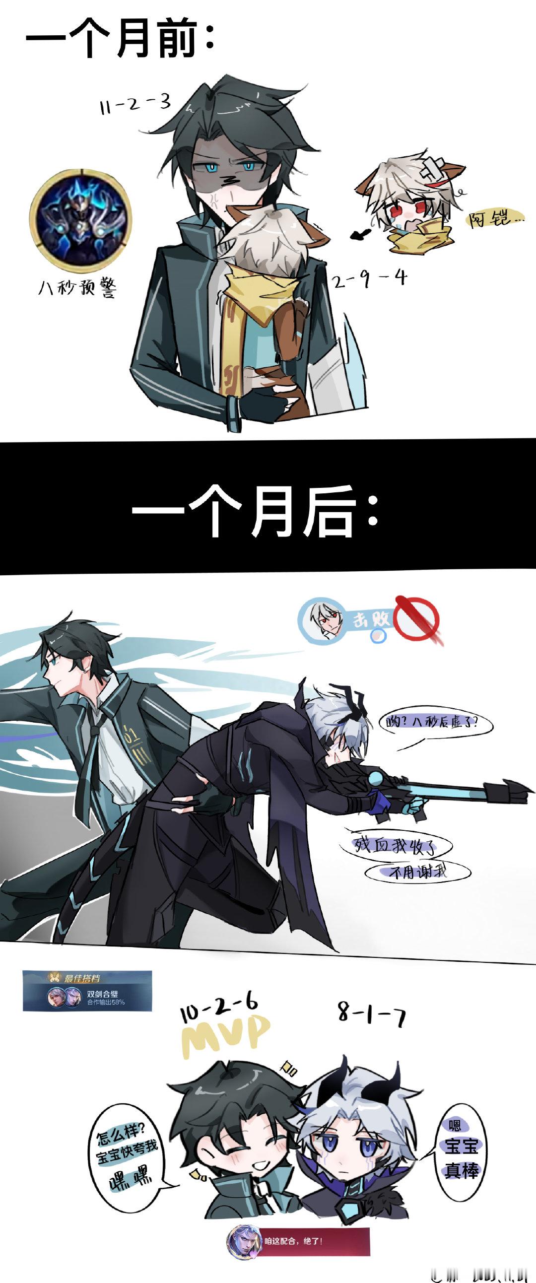 一个月前vs一个月后#王者荣耀##爱游引力# ​​​