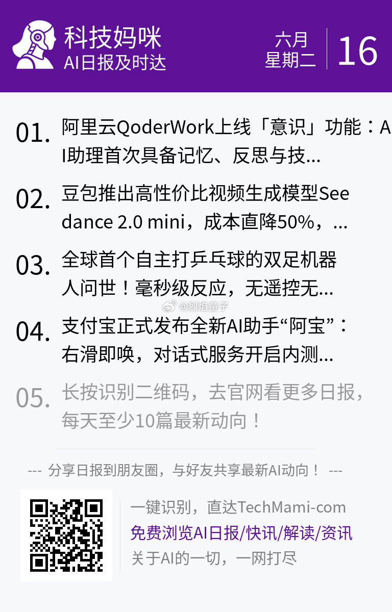 【 2026年6月16日 星期二 】过去24小时全球AI新鲜事，10条内容汇总: