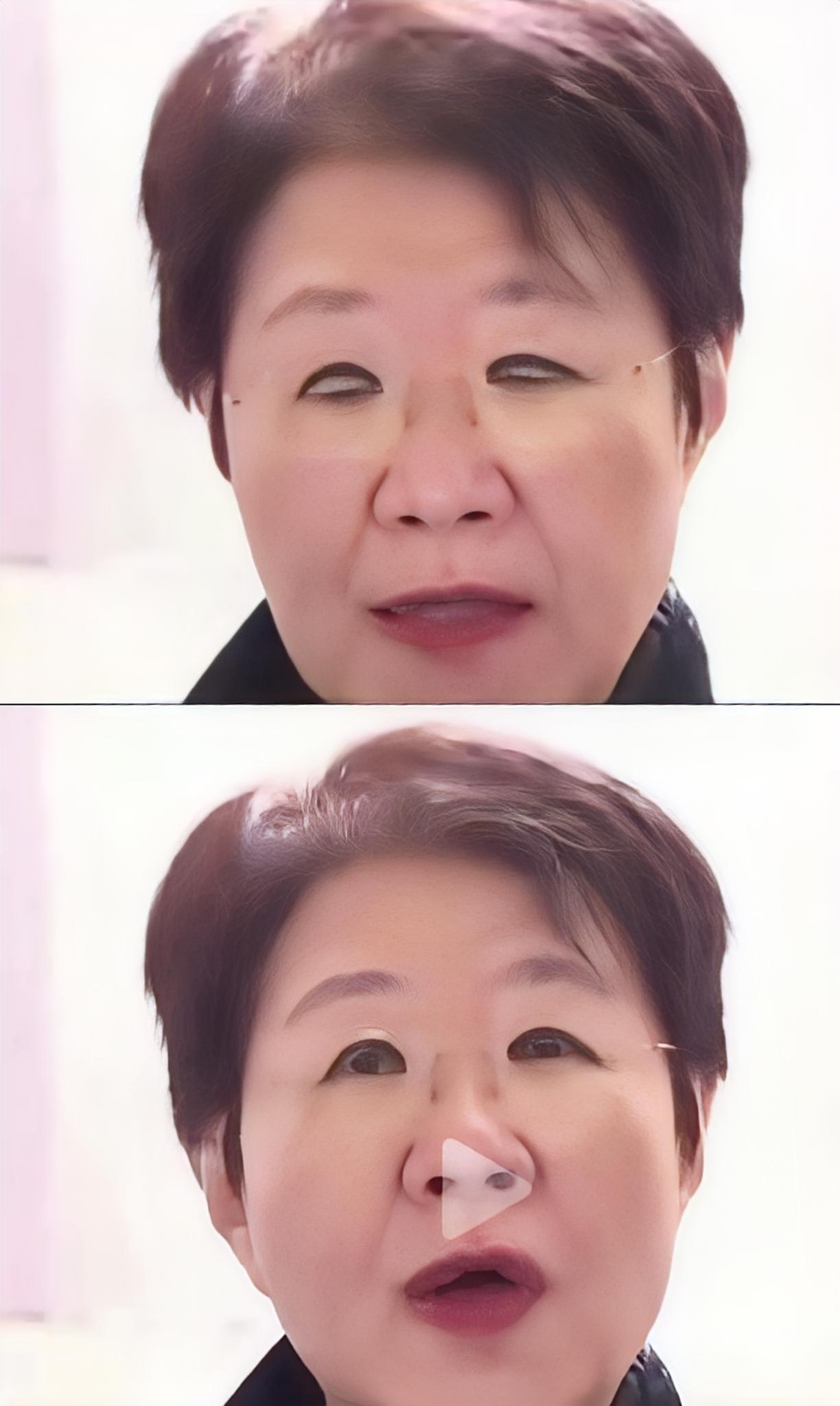 有眼无珠现实版，原来眼线是这样看的，学到了。
眼妆化得，不得不服啊！截屏都截不到