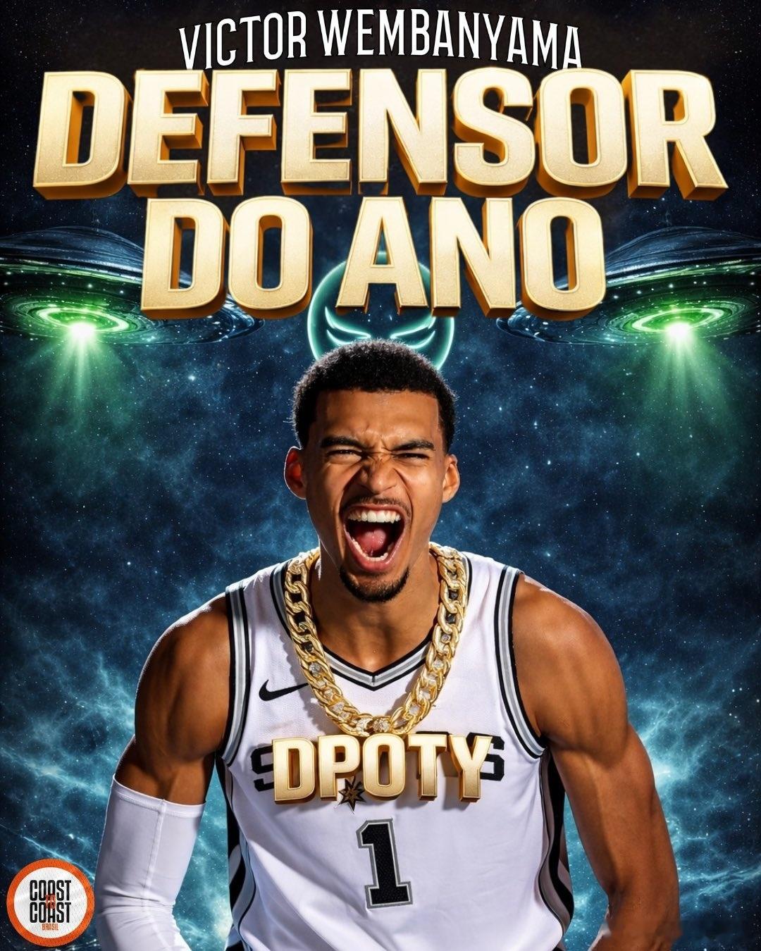 官方消息！文班亚马荣膺2026年度最佳防守球员！！！文班首次摘得年度最佳防守球员