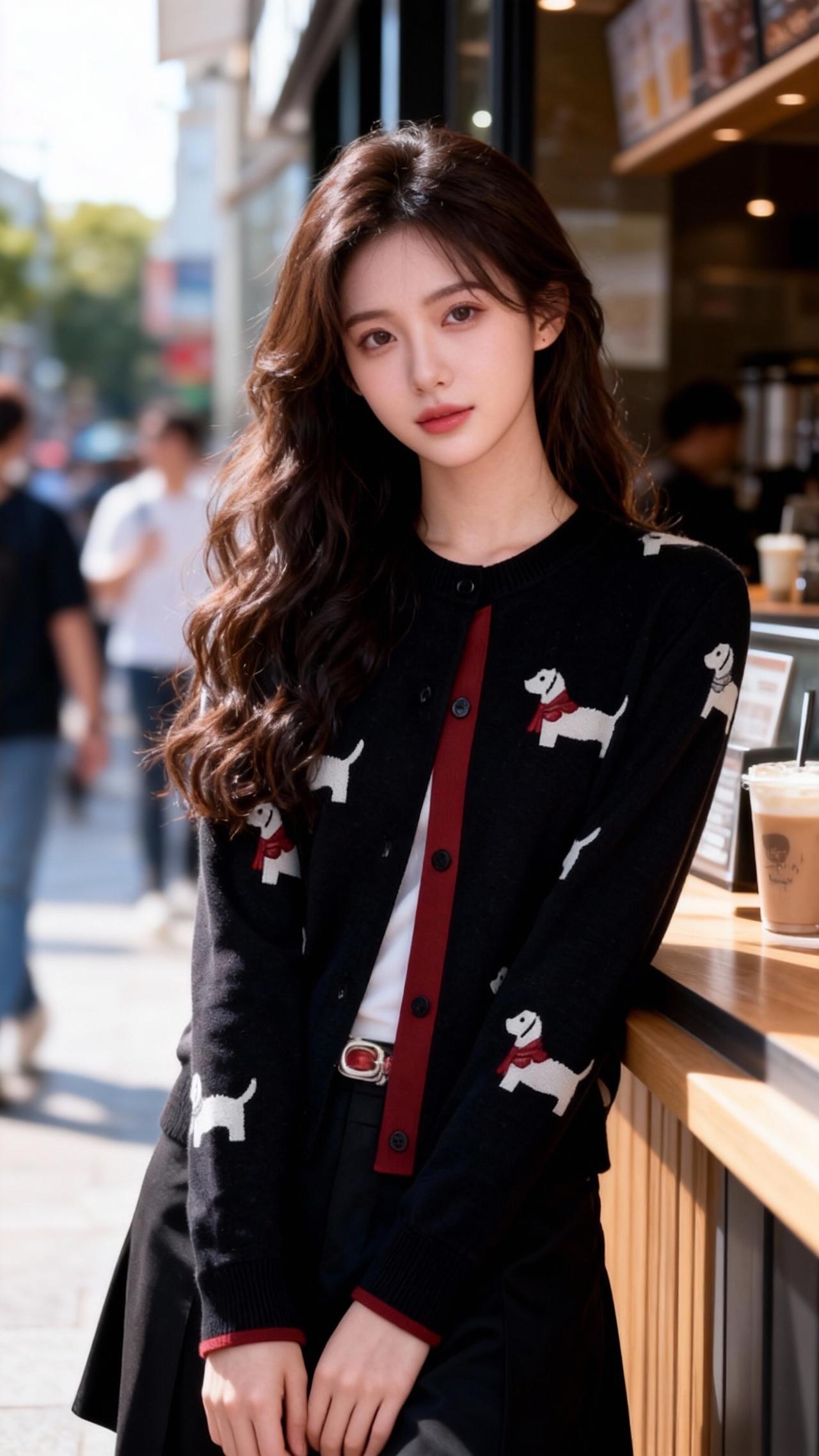 元气 街拍 日常分享 显瘦穿搭 针织毛衣