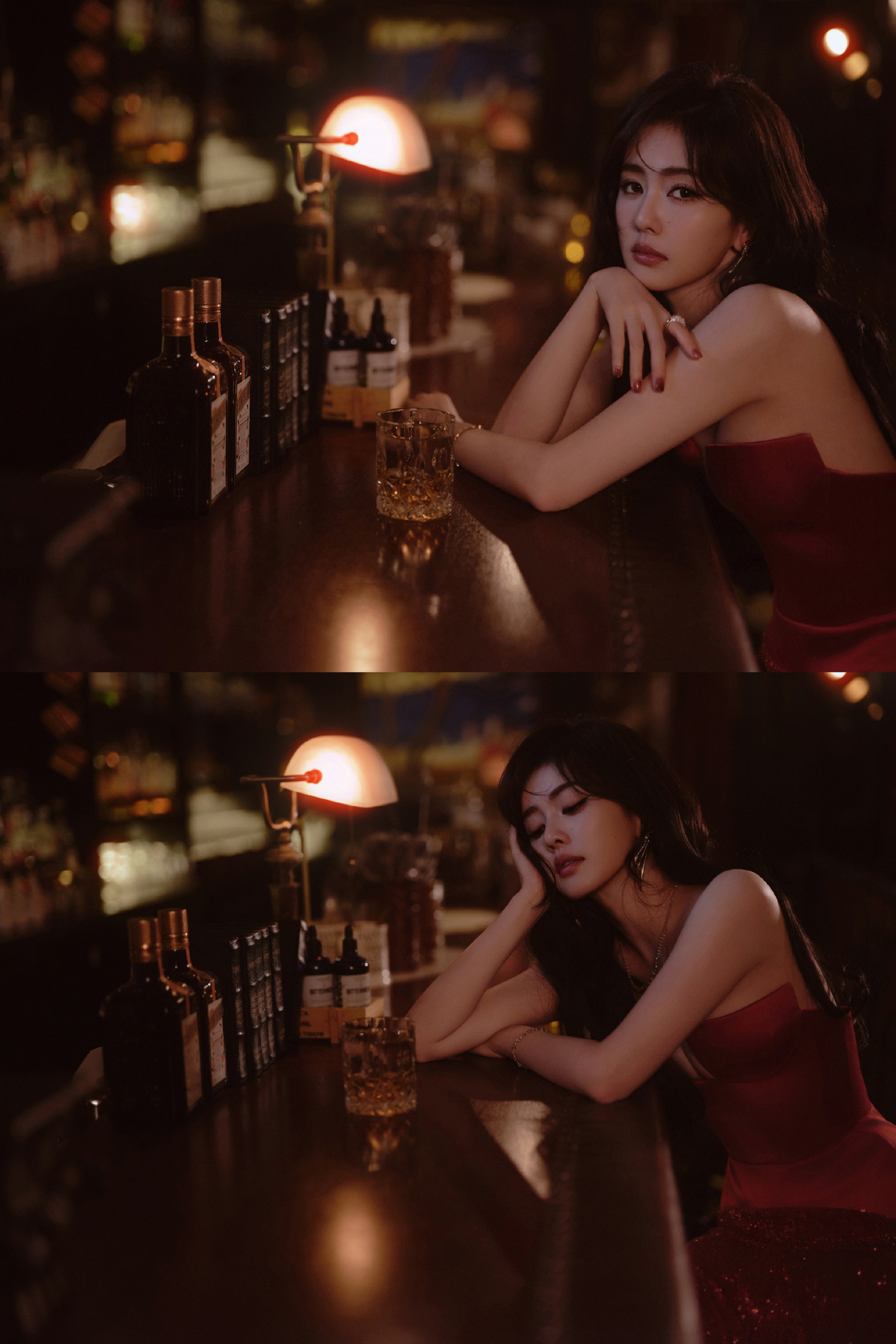 白鹿红裙抹胸高定白鹿灼红抹胸造型白鹿红裙抹胸高定美绝了简直！！白鹿