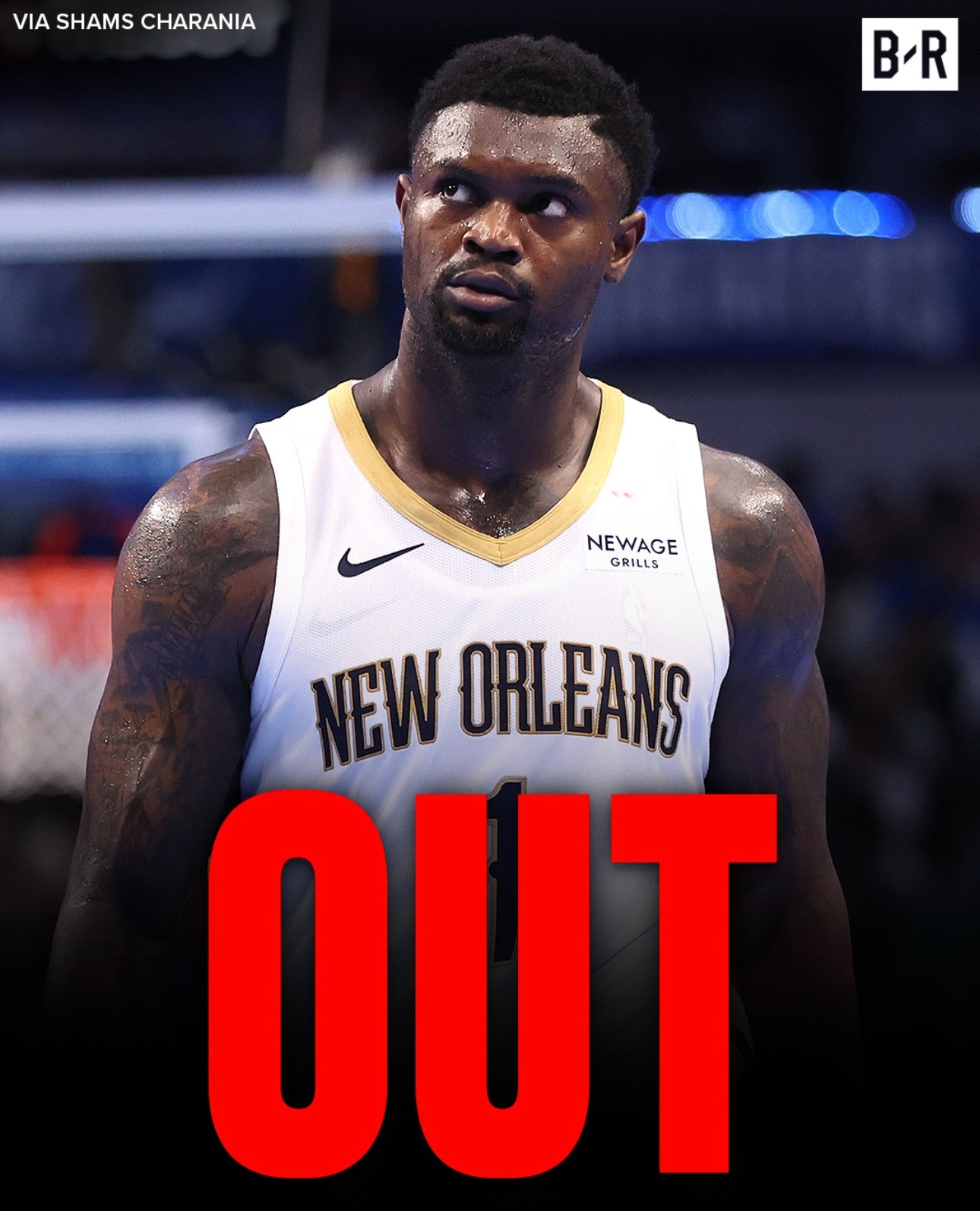 又双叒伤了！据Shams报道，锡安遭遇右内收肌拉伤三周后复查！ 