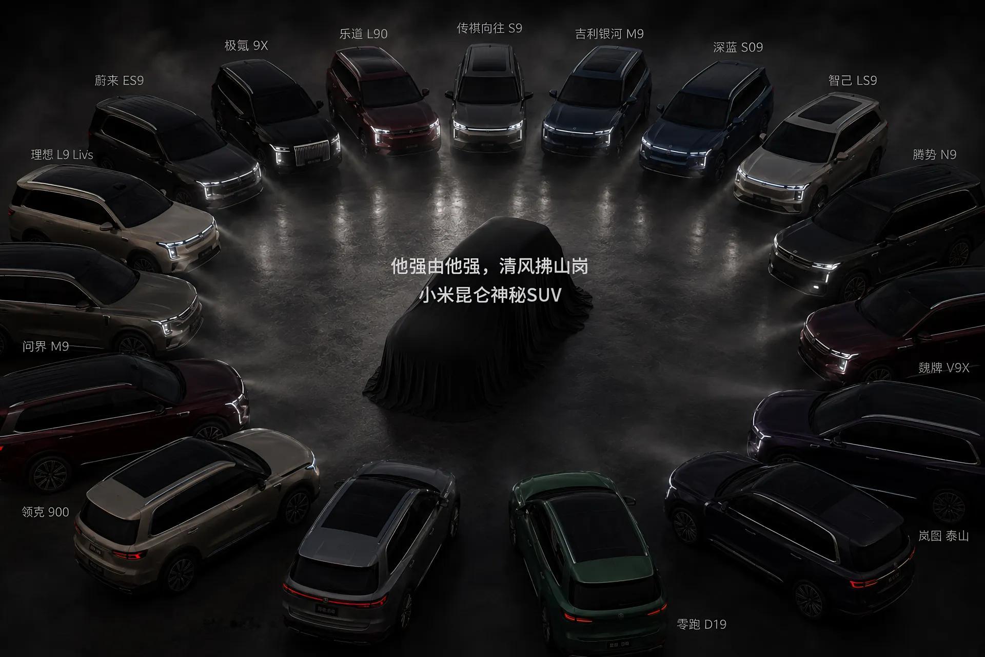 这图挺有意思，犹如六大门派围攻光明顶，你们说小米的寻天能在这些众多大六座SUV中
