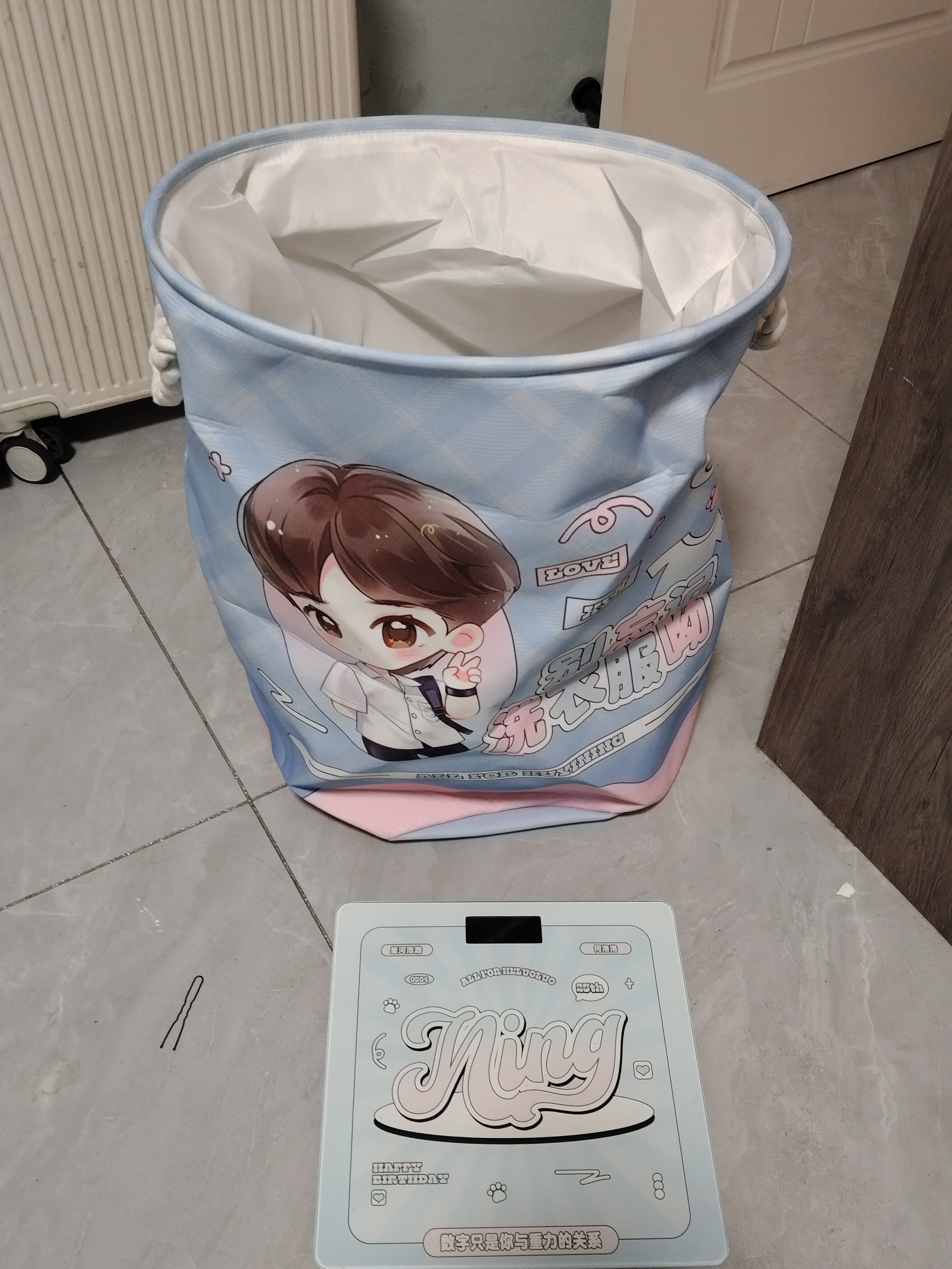 这个体重秤太美了 粉蓝配色真的好美！！ ​​​