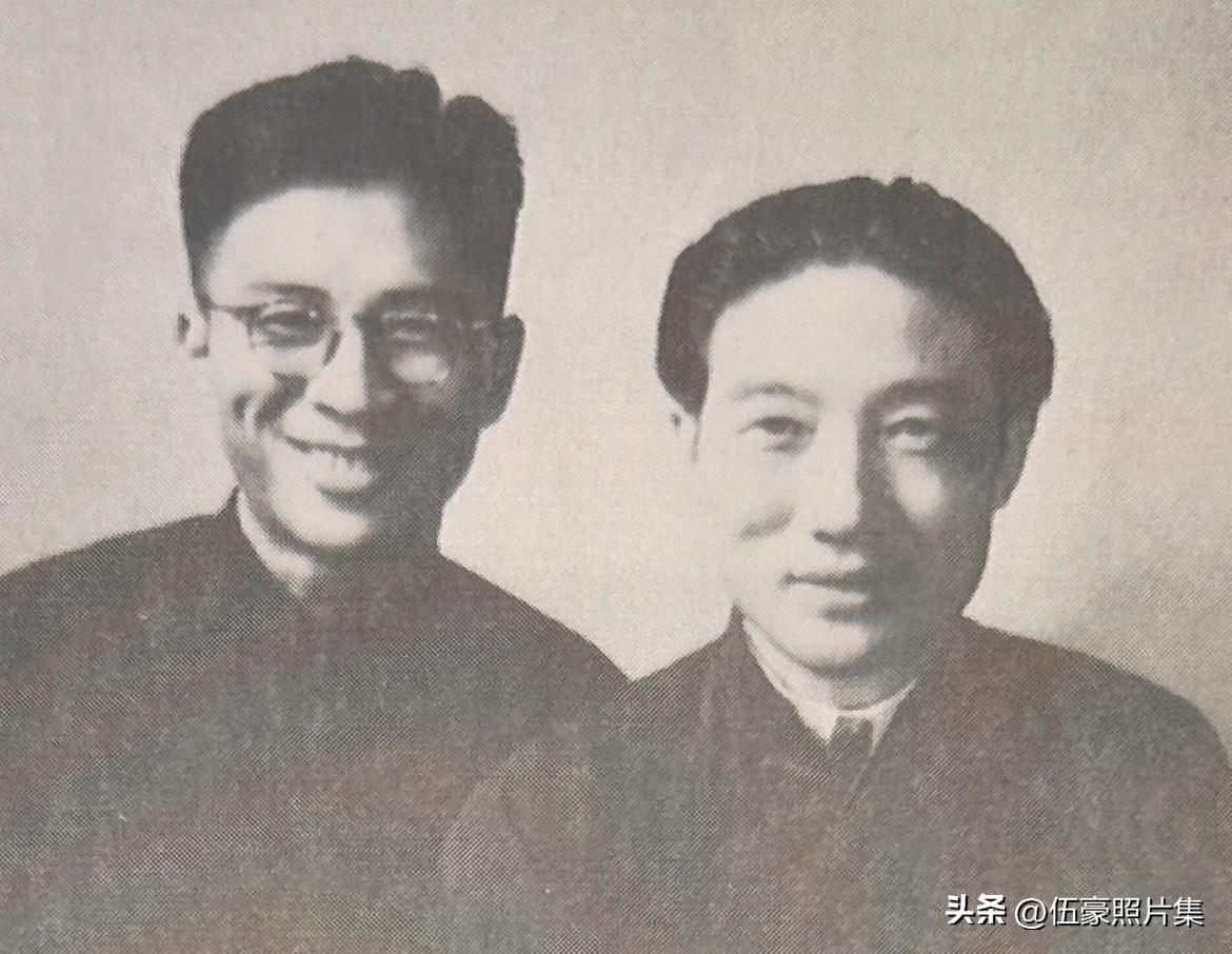 1939年，徐悲鸿与林谋盛的合影，没想到的是，林谋盛后来参与抗战并牺牲。
当时徐
