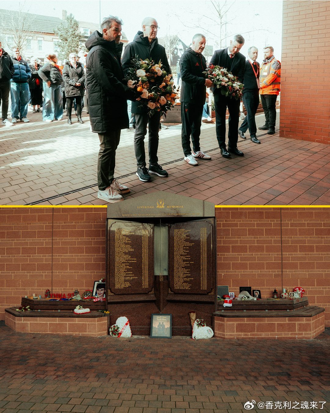 多特蒙德在安菲尔德球场举行的多特蒙德传奇队对阵利物浦传奇队慈善赛前，于希尔斯堡纪