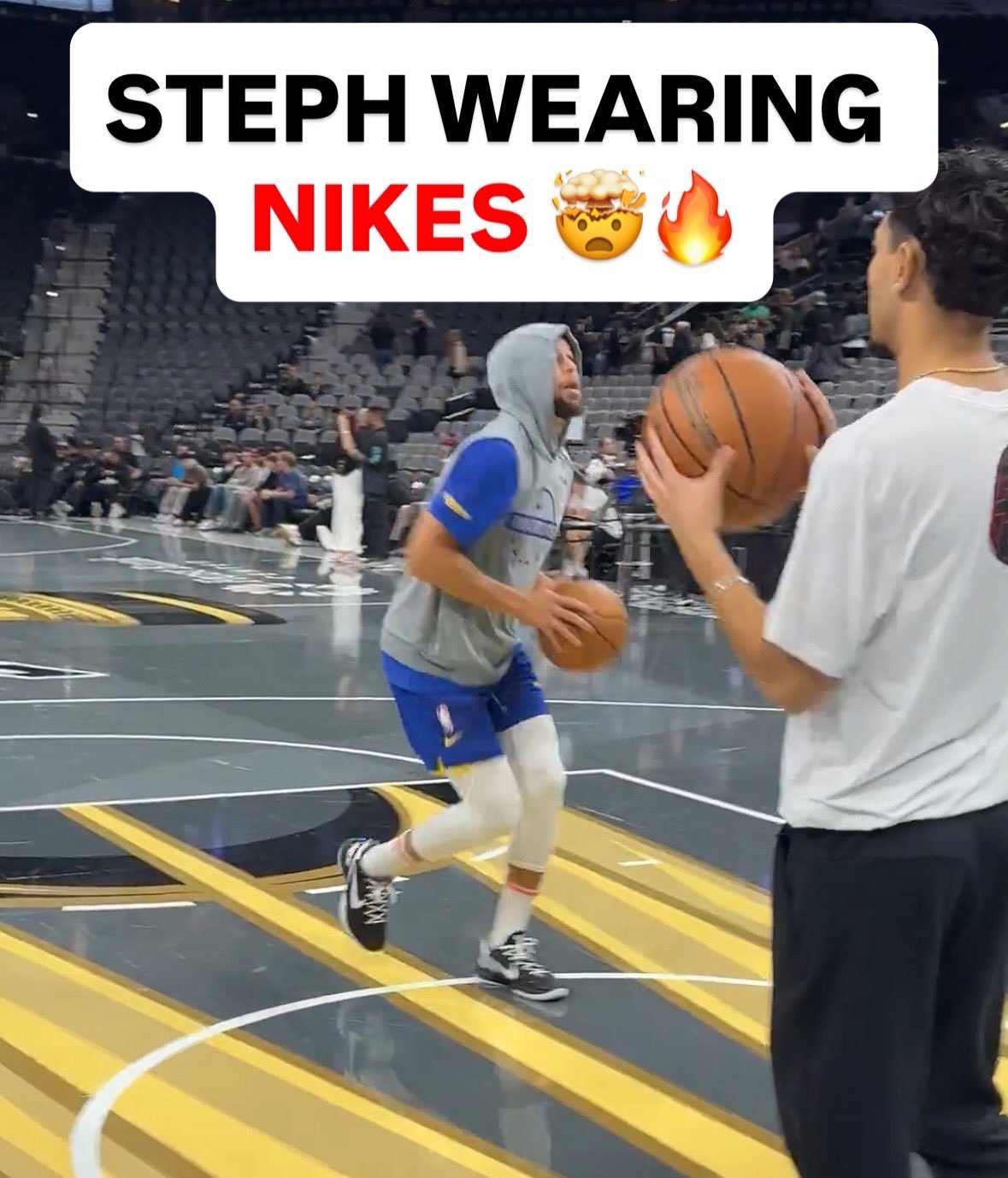 上场比赛没有穿耐克 库里有16个罚球今天库里穿上了耐克 那么会有多少罚球？ 🤔