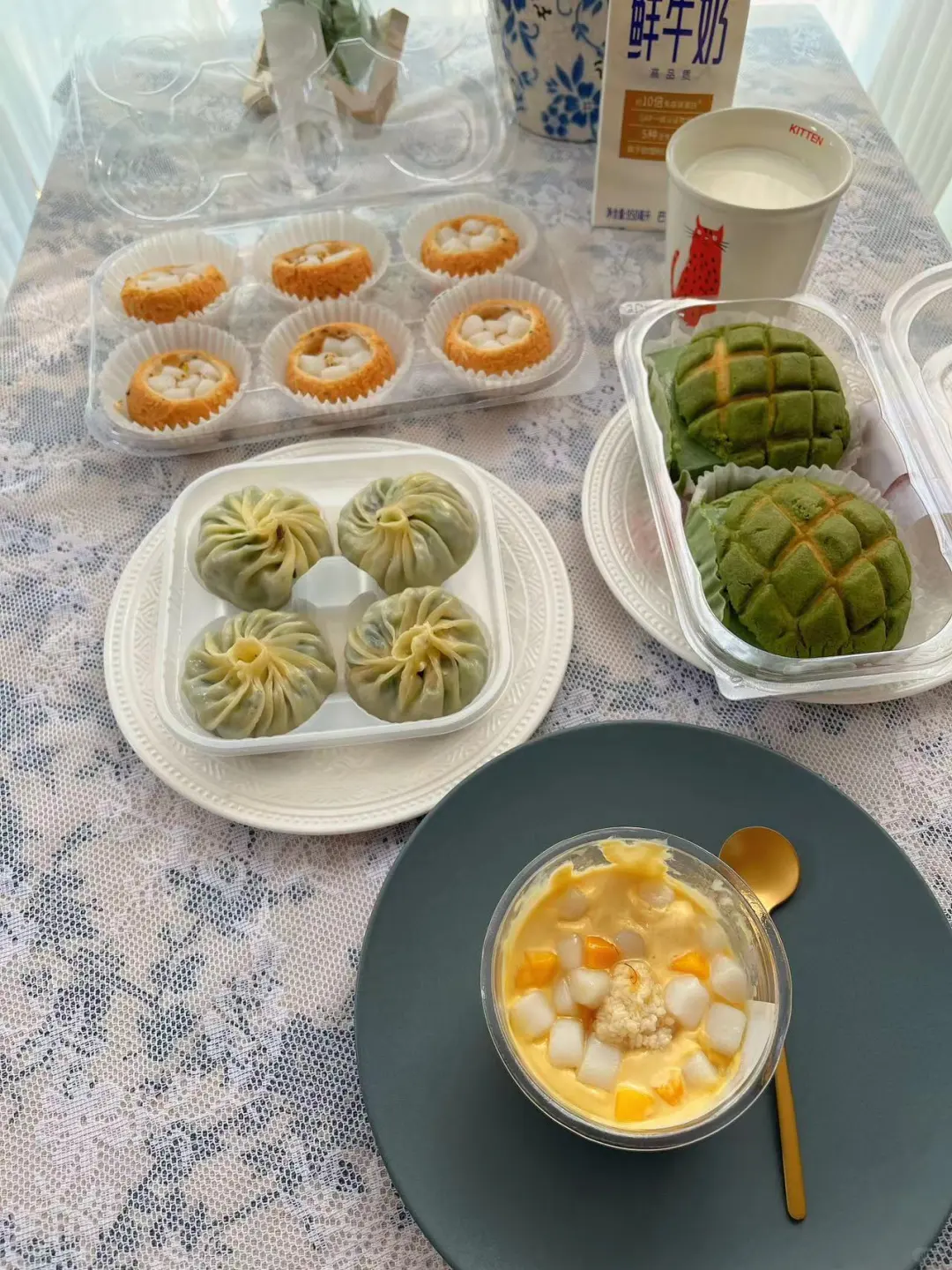 外婆家早餐～今天叫外卖 奥乐齐的快捷美味早餐！网上下单到家好快就送到家...