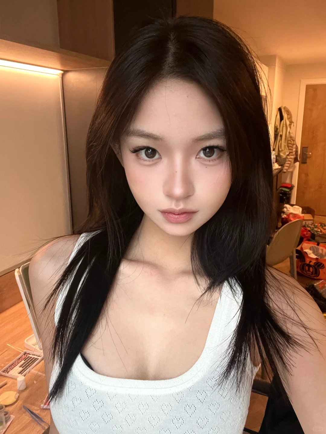 今天化妆了：）
