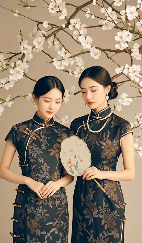 考考你们的眼光，你们看图片上的两个人是母女呢，还是姐妹？#母女颜值大考验# #母