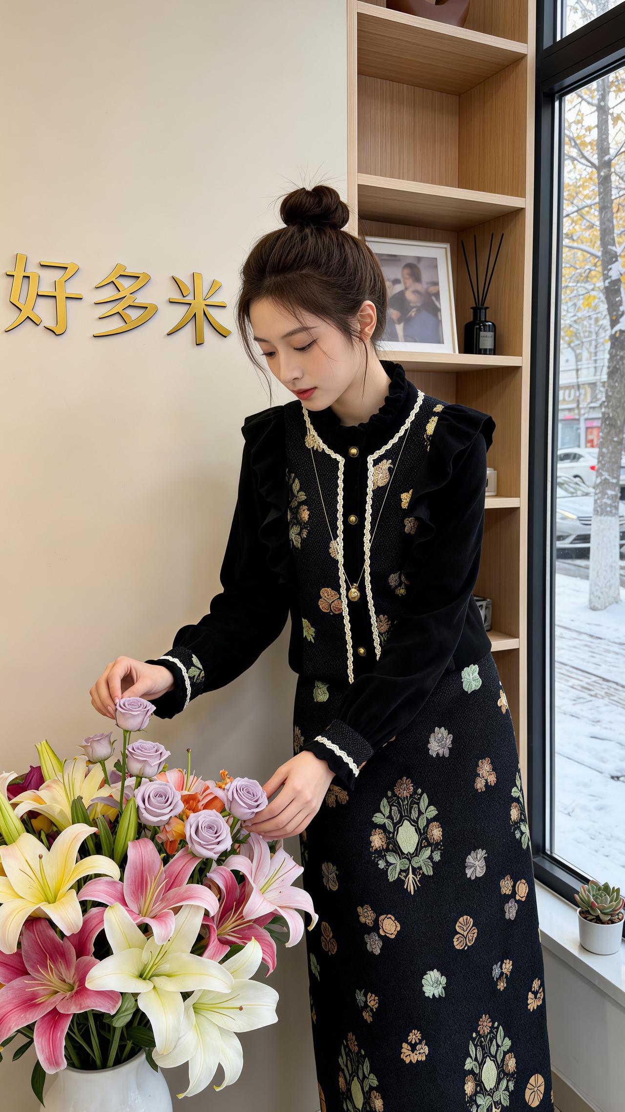 中国传统服饰 连衣裙分享 新年穿搭 套装显瘦穿搭 冬季搭配