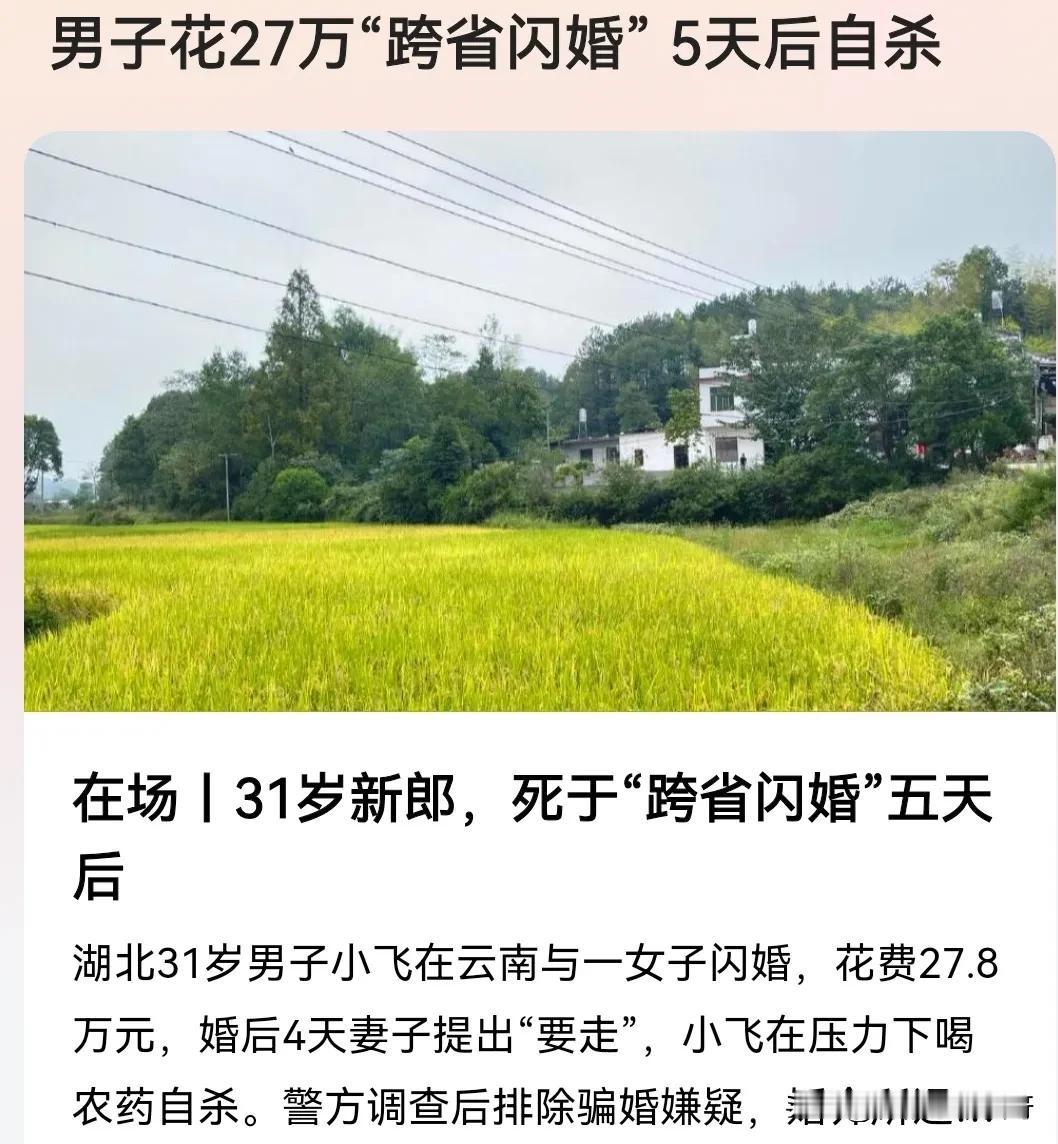 31 岁的小飞在 9 月 6 日与认识不到 14 小时的女子“跨省闪婚”，5 天