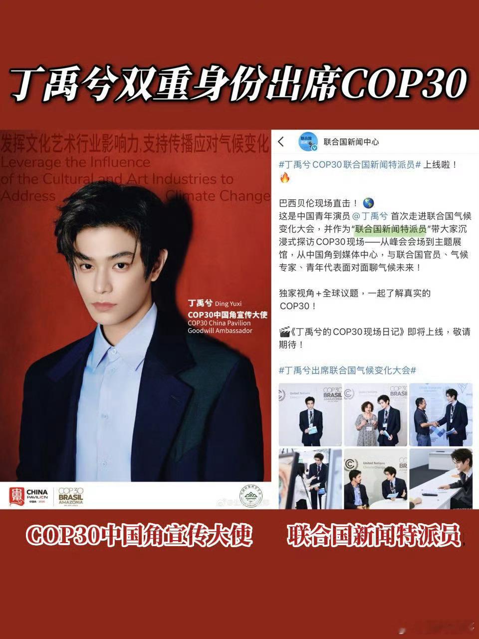 丁禹兮去年11月底联合国的中英文双语演讲大出圈，还参加了众多高含金量的活动。整整