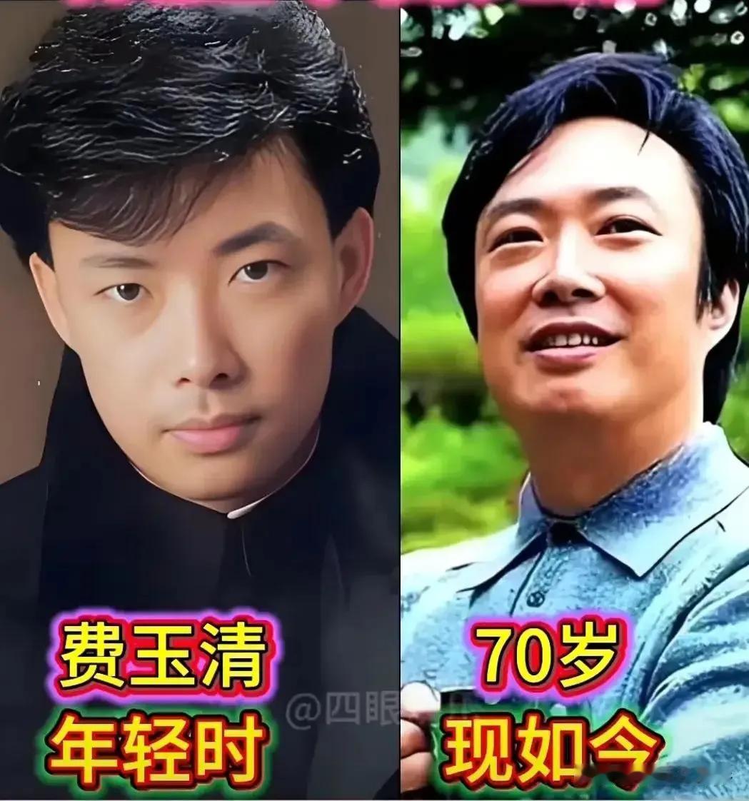 老婆巨星风采依旧。
费玉清年轻时的留影，展现出清澈明亮与文雅的气质，身着朴素却整
