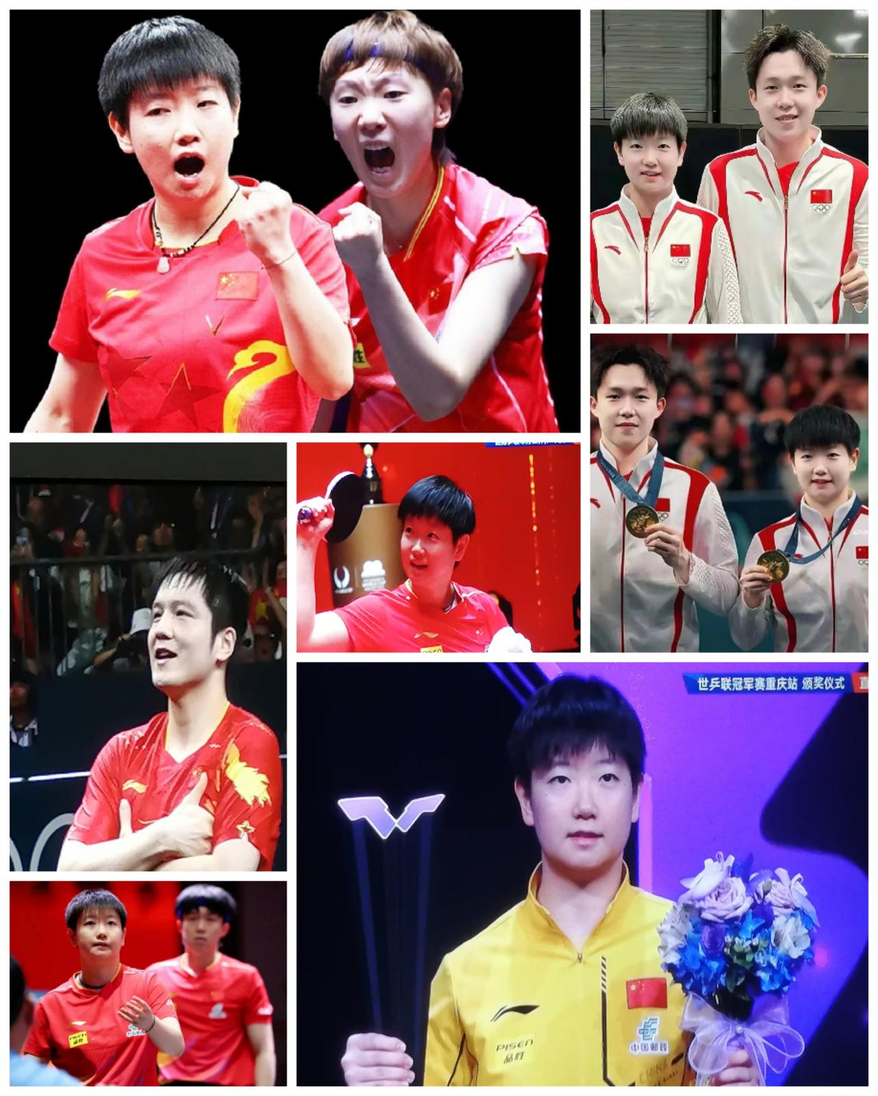 发现国乒一个有趣的变化。

刘国梁执政时期，运动员赛场上着装都以中国红为主。
