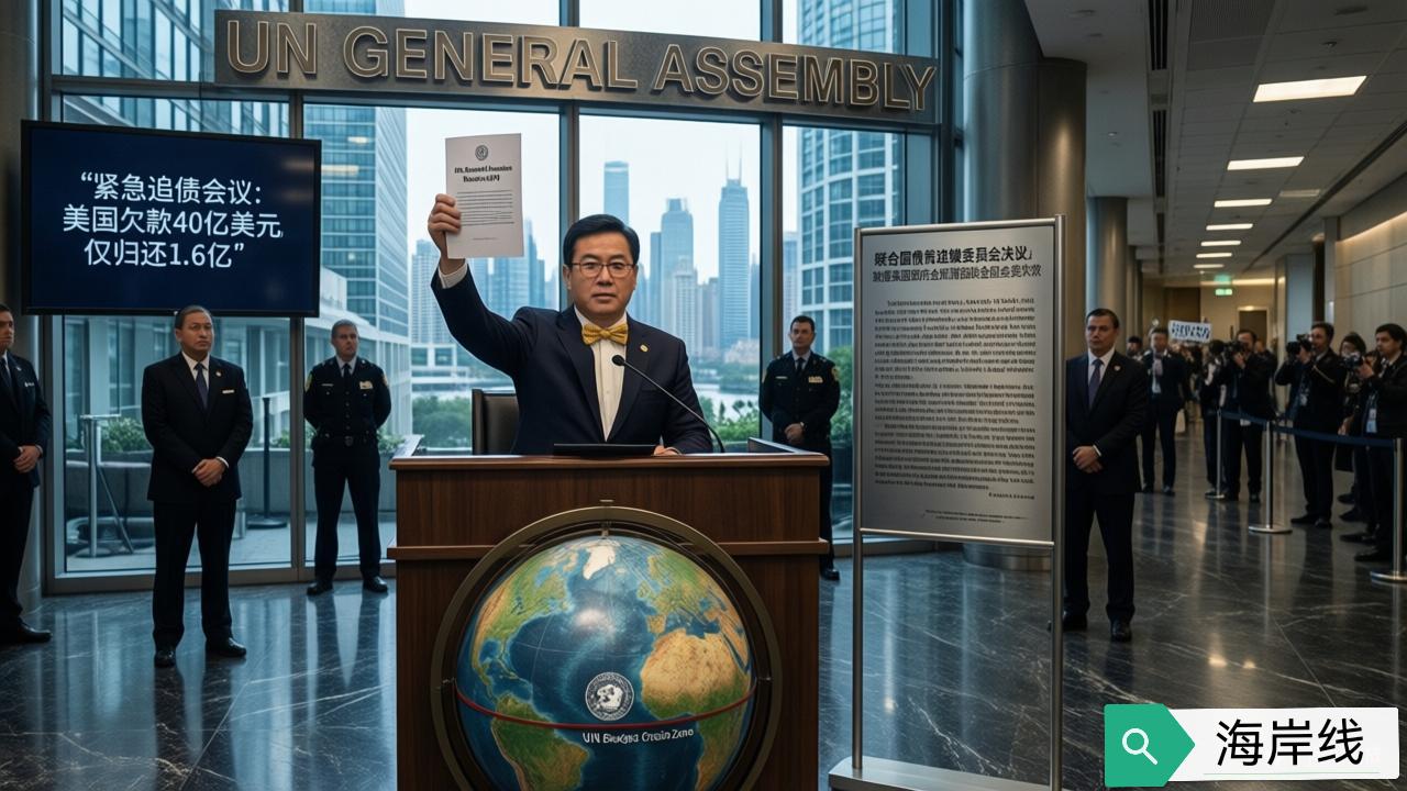 联合国大会主席这周罕见地对美国喊了一嗓子：把账结了。欠了四十多亿，只掏了一亿六—