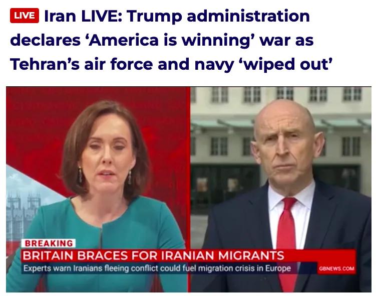 美国战争部长：伊朗海军和空军已经没有了

刚刚看到刘博士的一个微文，报道了美国战