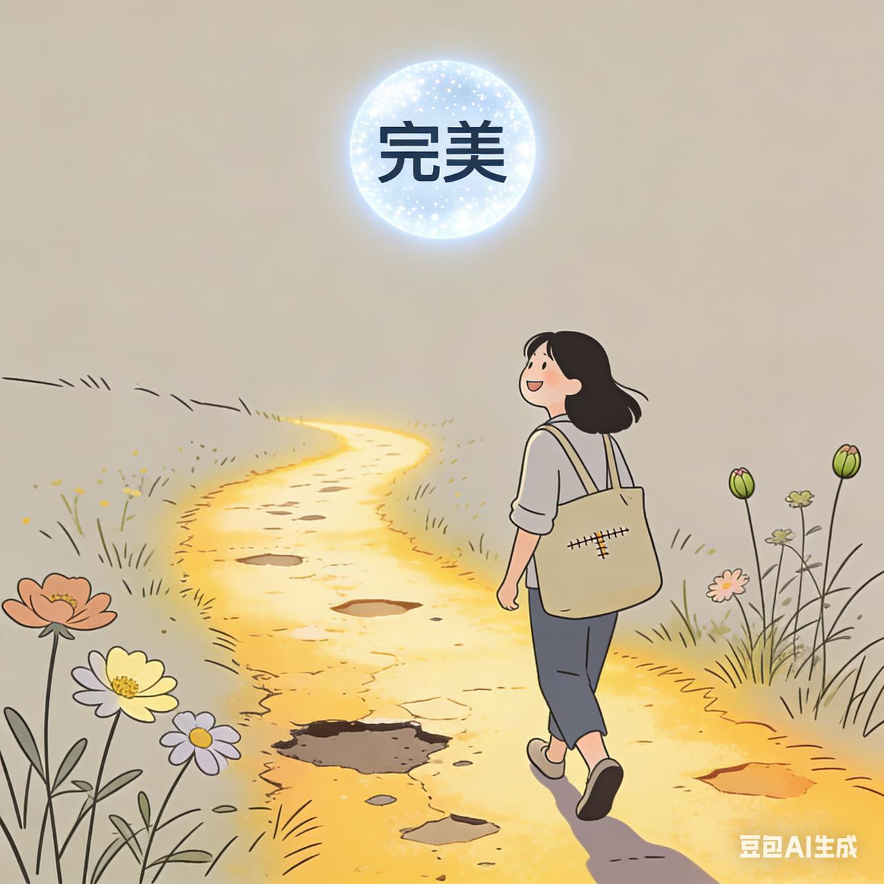 完美，是理想里的光，却不该成为生活的枷锁。
 
人总在执念中苛责自己：事情要尽善