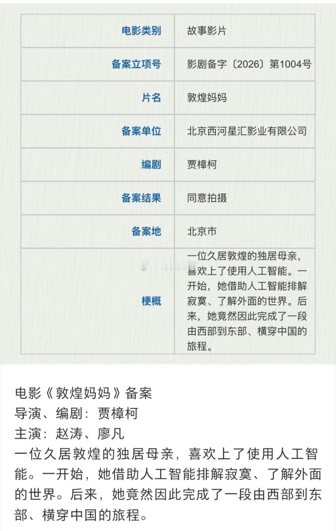 🍉科幻电影，顶级制作《敦煌妈妈》启动备案开机，主演拟邀：宋茜 陈哲远 孙茜 董