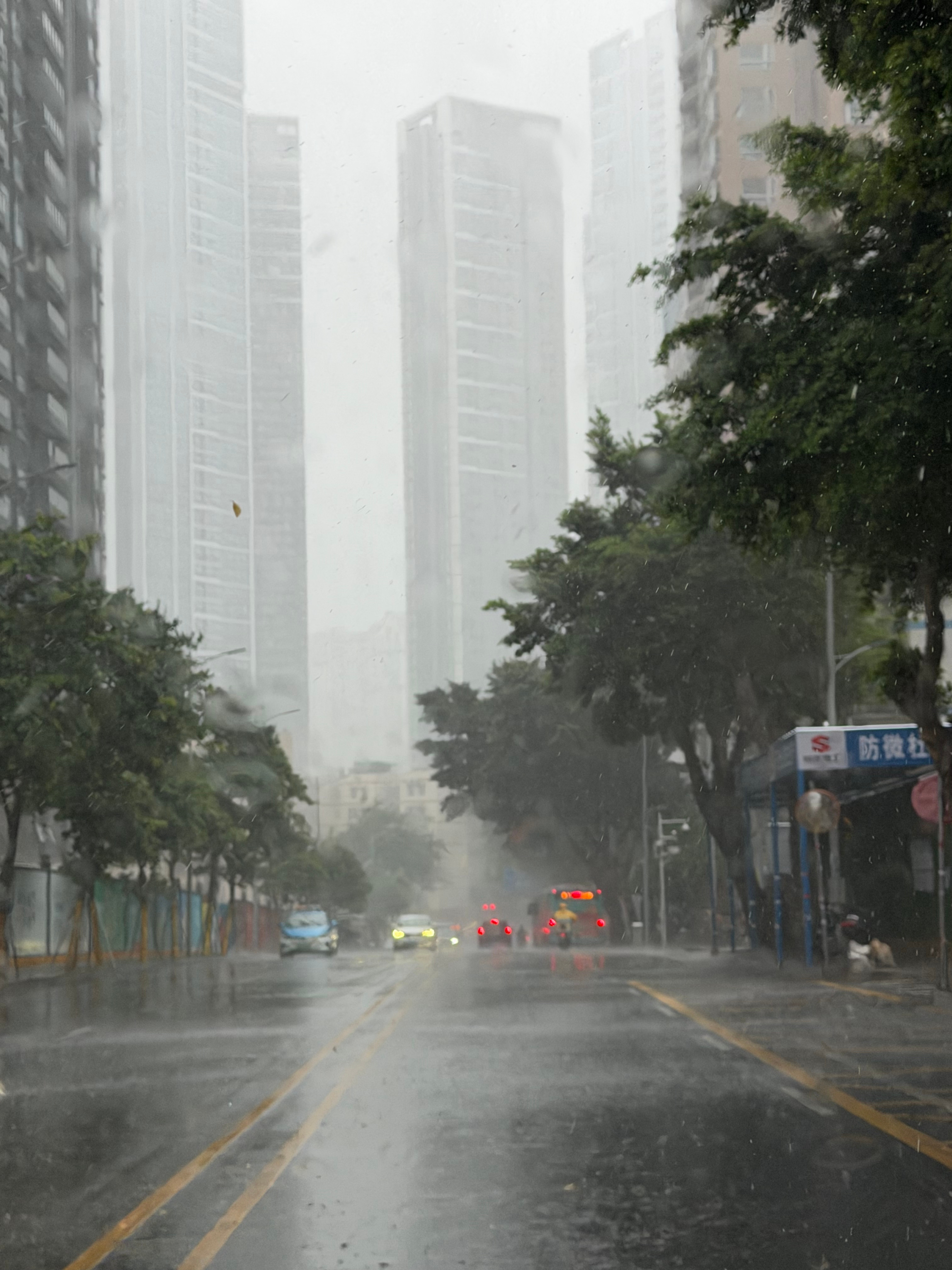 可算是下大雨了，多下几天吧，就这种雨量，更大点更好，真的，降温太有必要了 深圳·